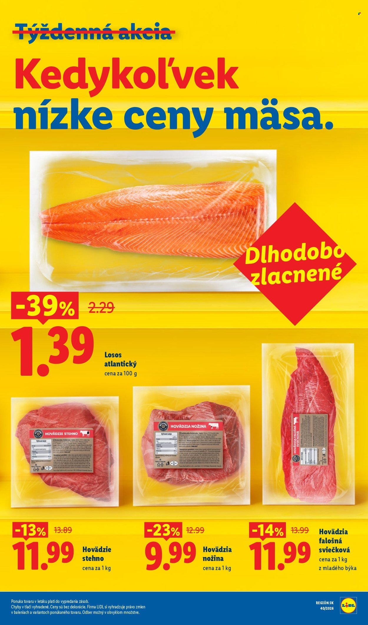 LIDL leták - Dlhodobo zlacnené