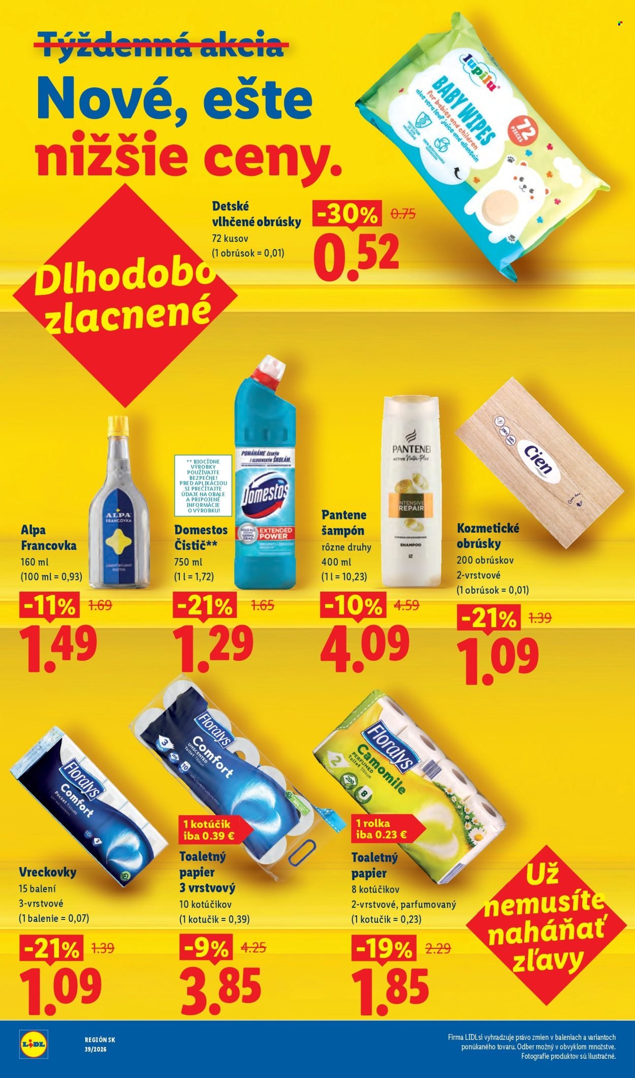LIDL leták - Dlhodobo zlacnené