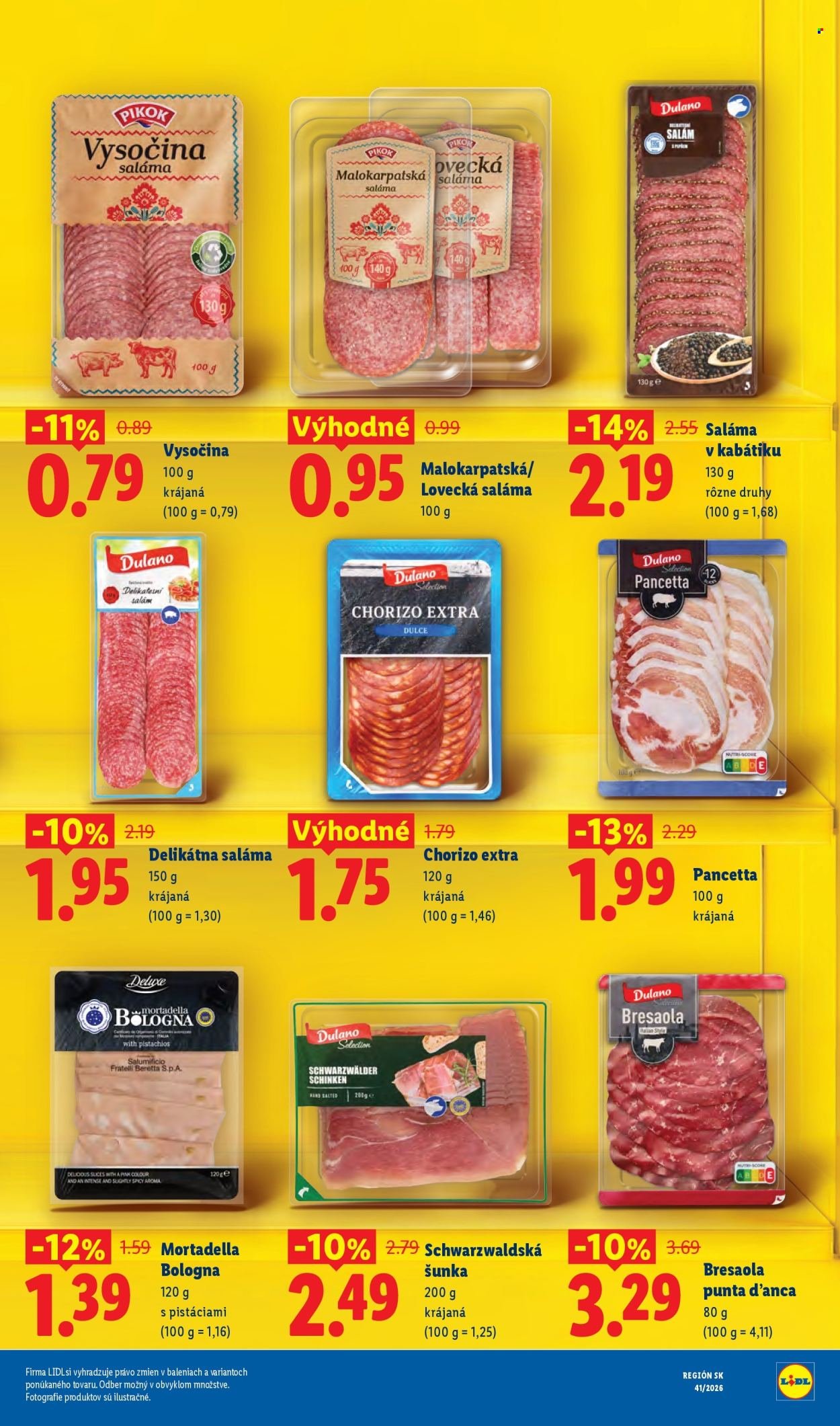 LIDL leták - Dlhodobo zlacnené