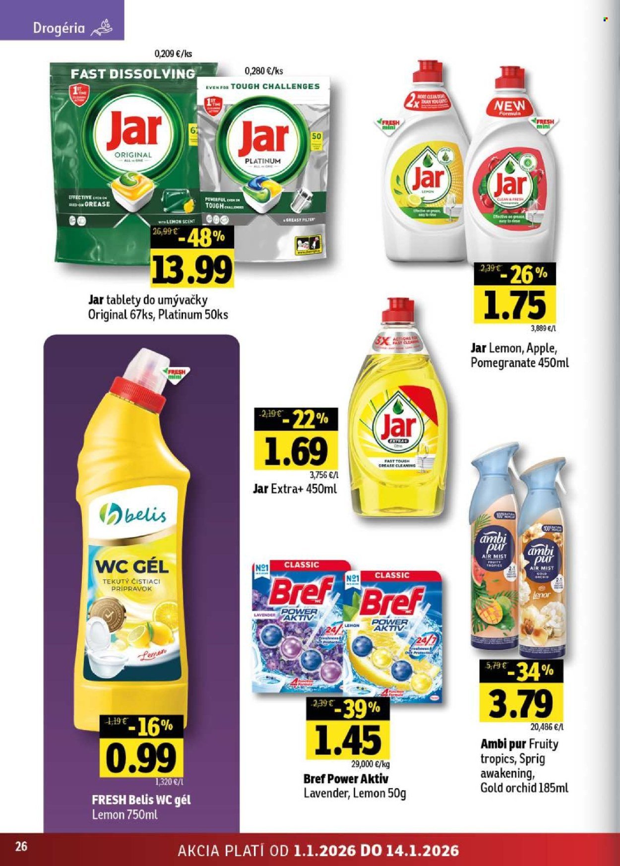 FRESH leták - Stredné a západné Slovensko (2026-01-01 - 2026-01-14) | 26