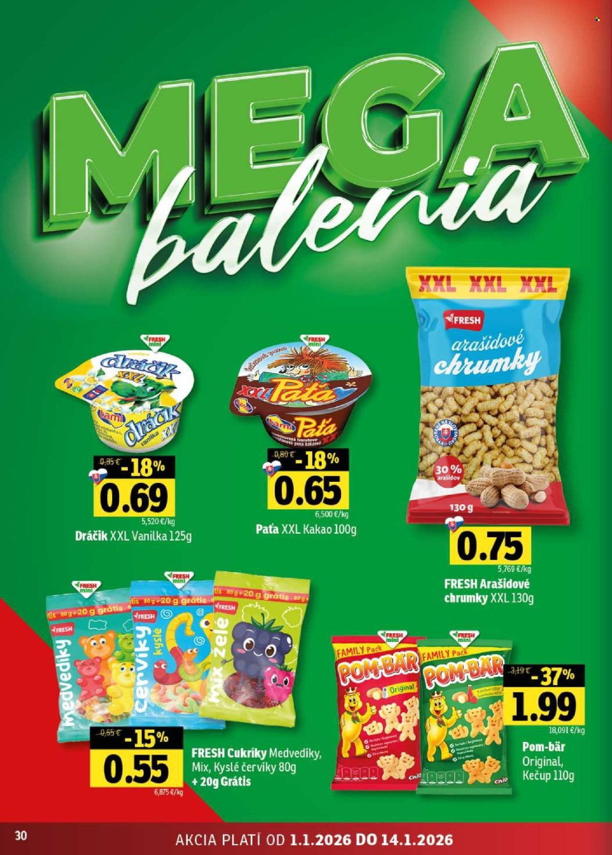 FRESH leták - Stredné a západné Slovensko (2026-01-01 - 2026-01-14) | 30