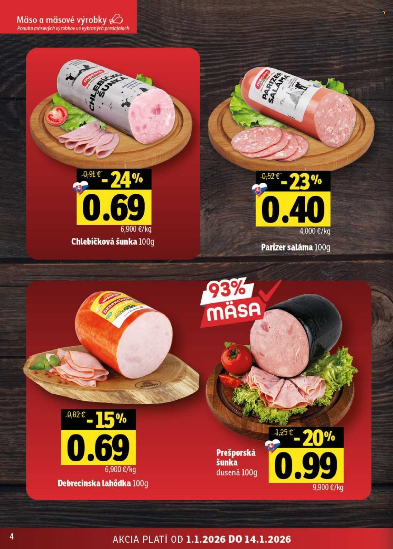 FRESH leták - Stredné a západné Slovensko (2026-01-01 - 2026-01-14) | 4