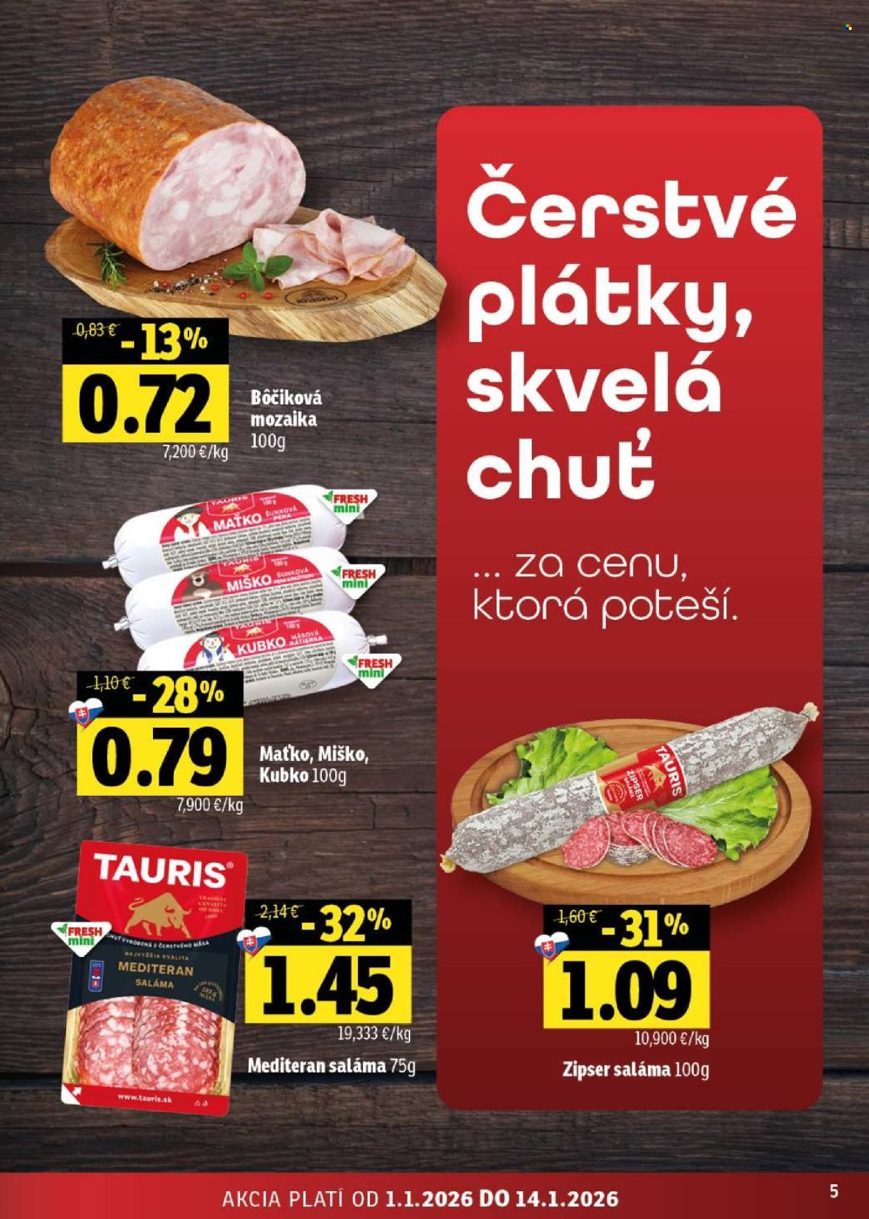 FRESH leták - Stredné a západné Slovensko (2026-01-01 - 2026-01-14) | 5