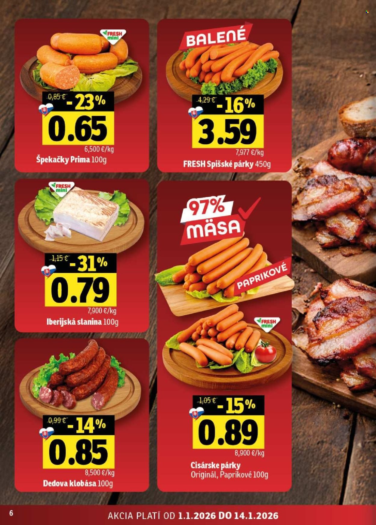 FRESH leták - Stredné a západné Slovensko (2026-01-01 - 2026-01-14) | 6