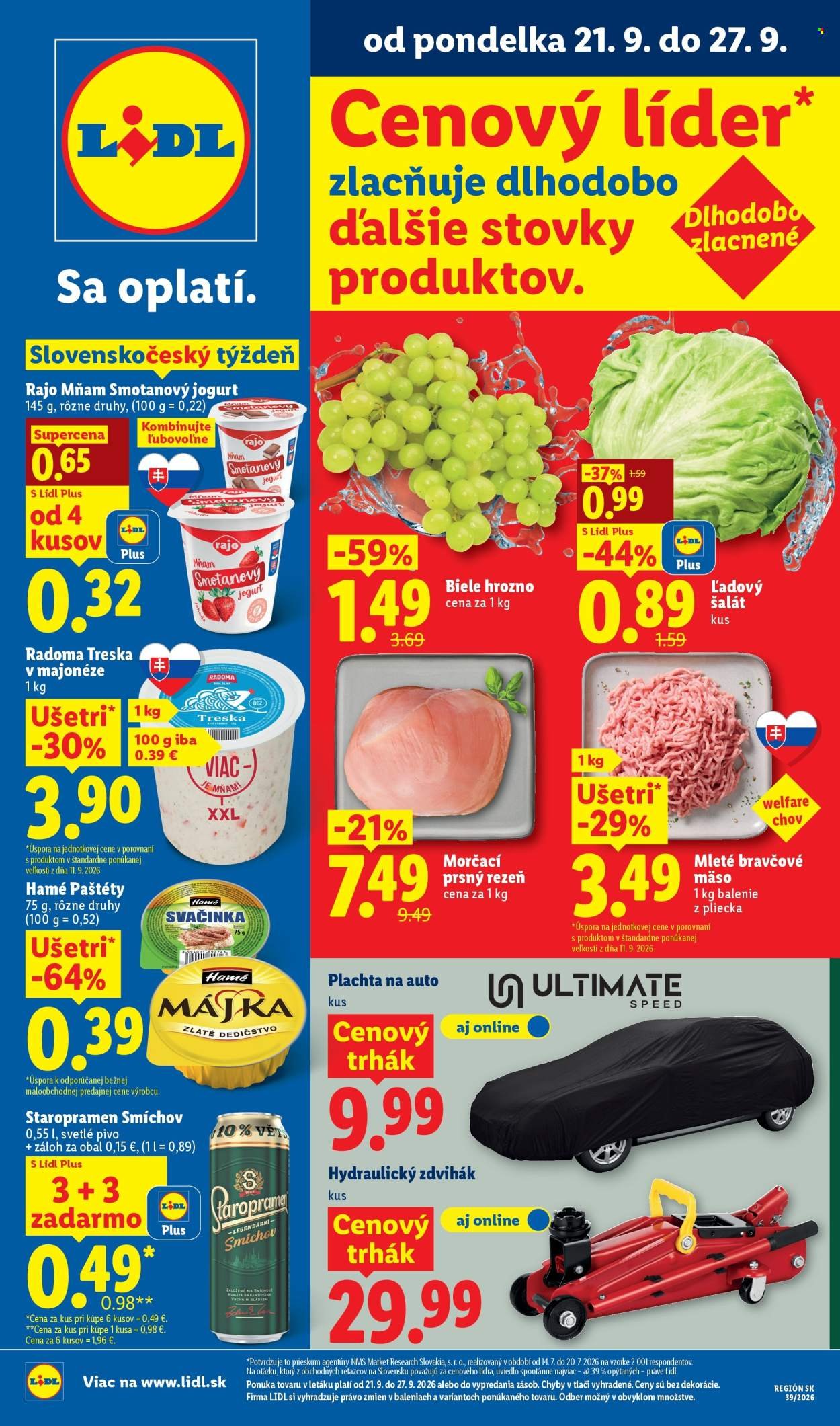 LIDL leták - Od pondelka 21.9.2026