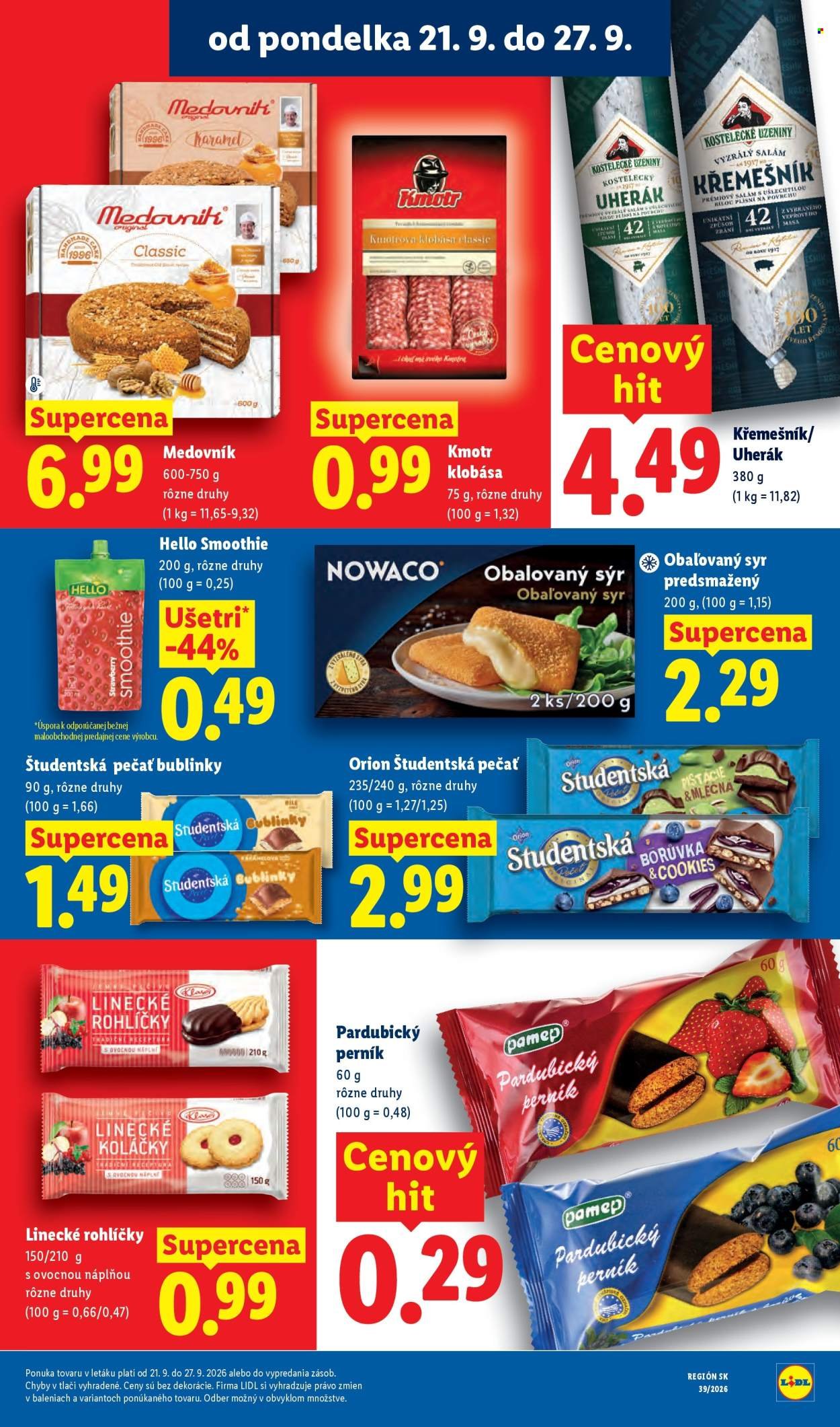 LIDL leták - Od pondelka 21.9.2026