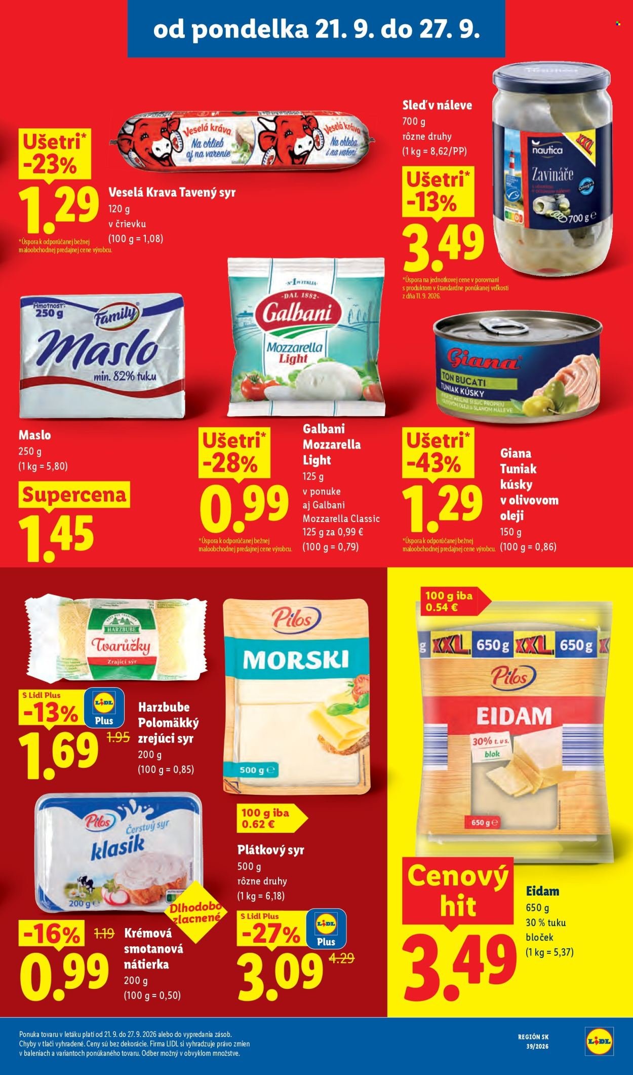 LIDL leták - Od pondelka 21.9.2026