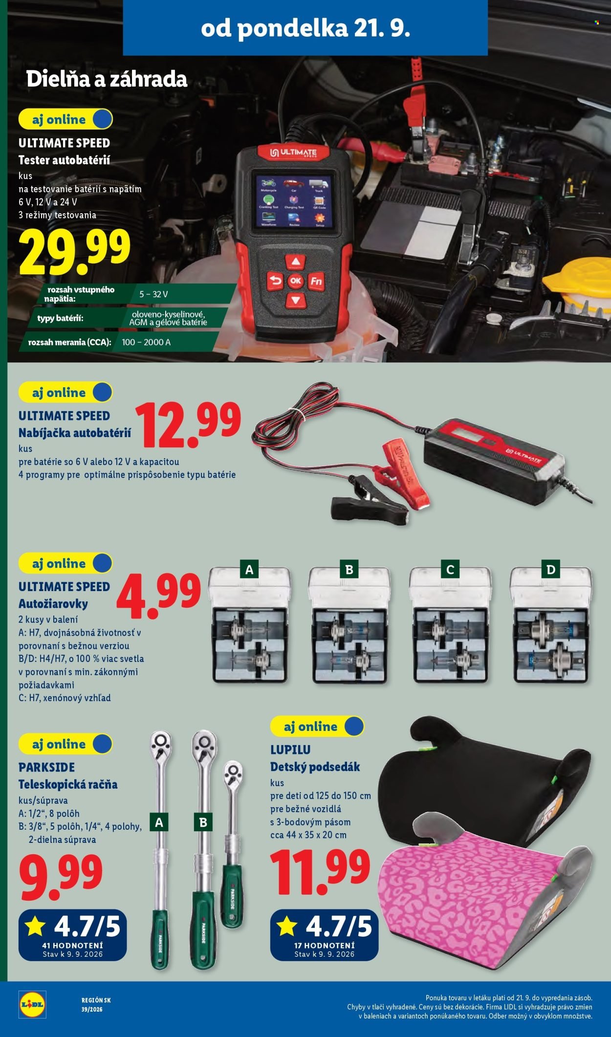 LIDL leták - Od pondelka 21.9.2026
