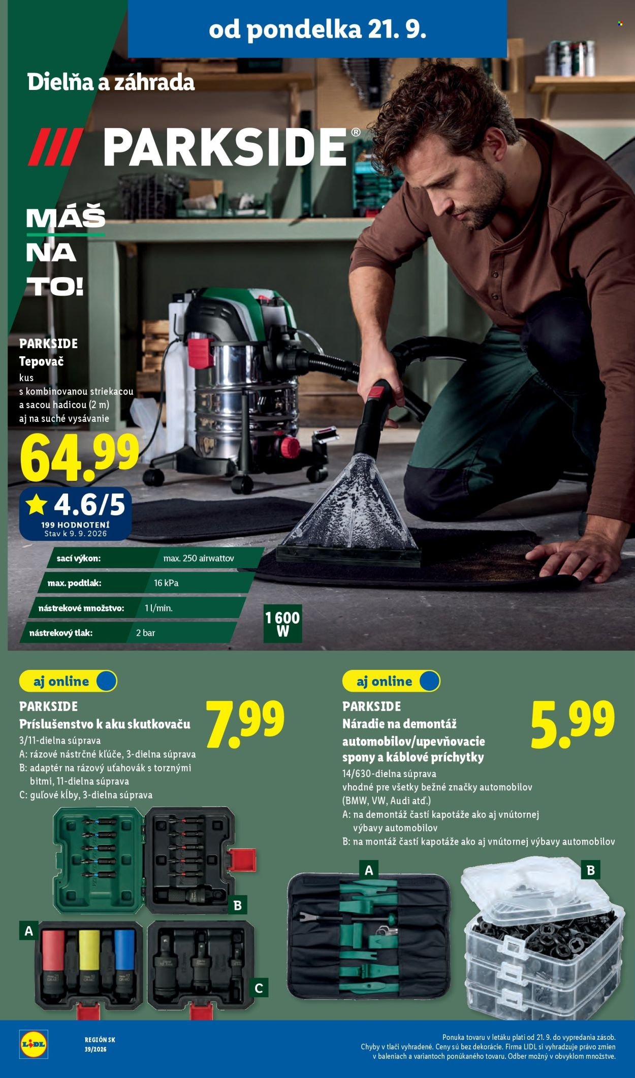 LIDL leták - Od pondelka 21.9.2026
