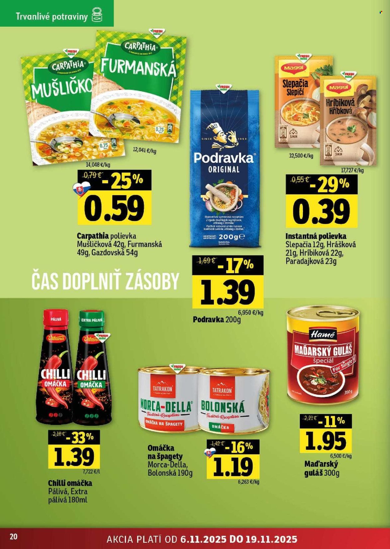 FRESH leták - Stredné a západné Slovensko (2025-11-06 - 2025-11-19) | 20