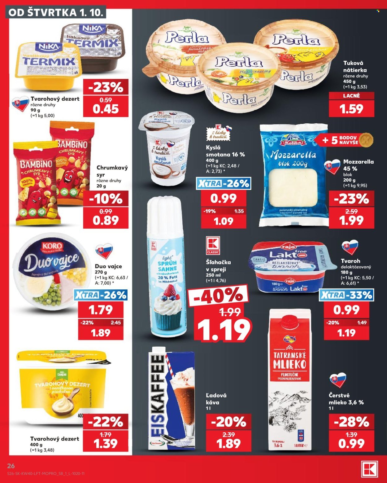 KAUFLAND leták - Od štvrtka 1.10.2026