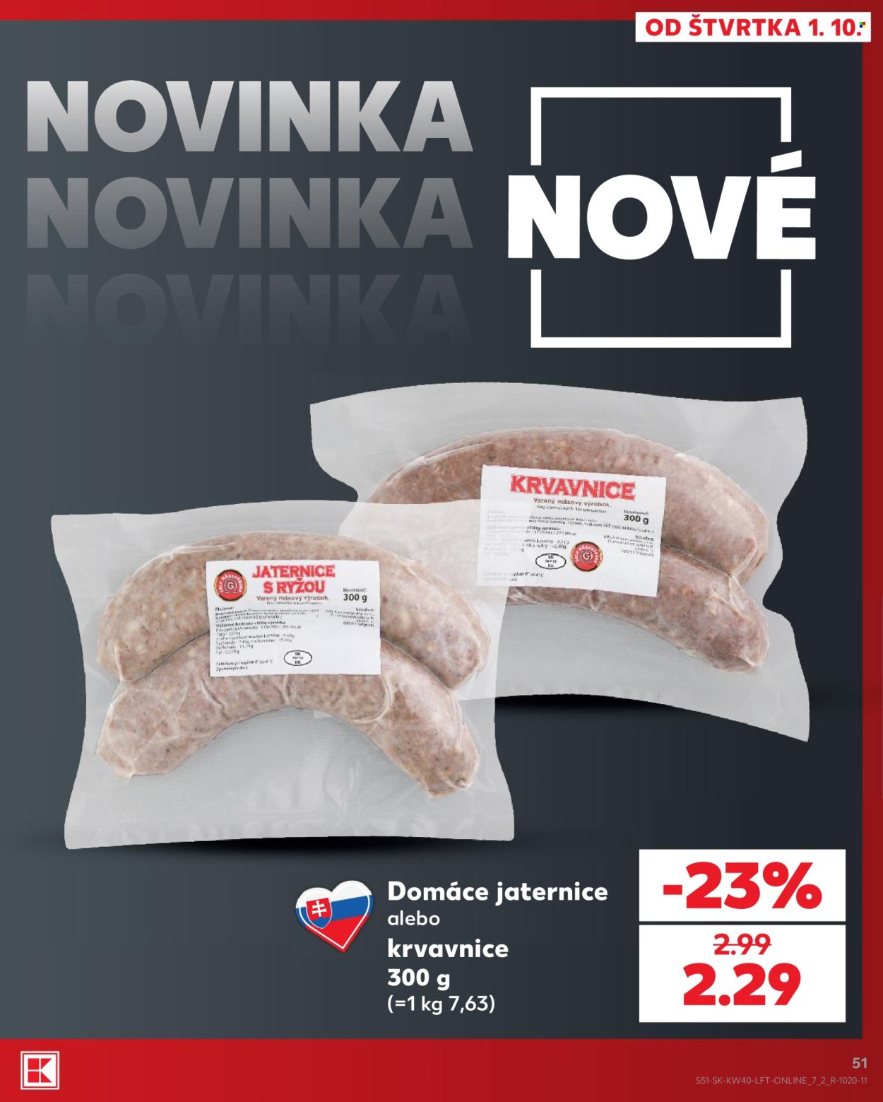 KAUFLAND leták - Od štvrtka 1.10.2026