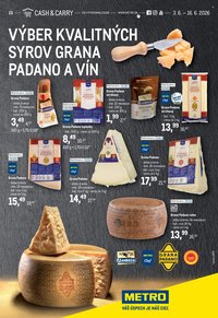 METRO leták - Výber kvalitných syrov Grana Padano a vín