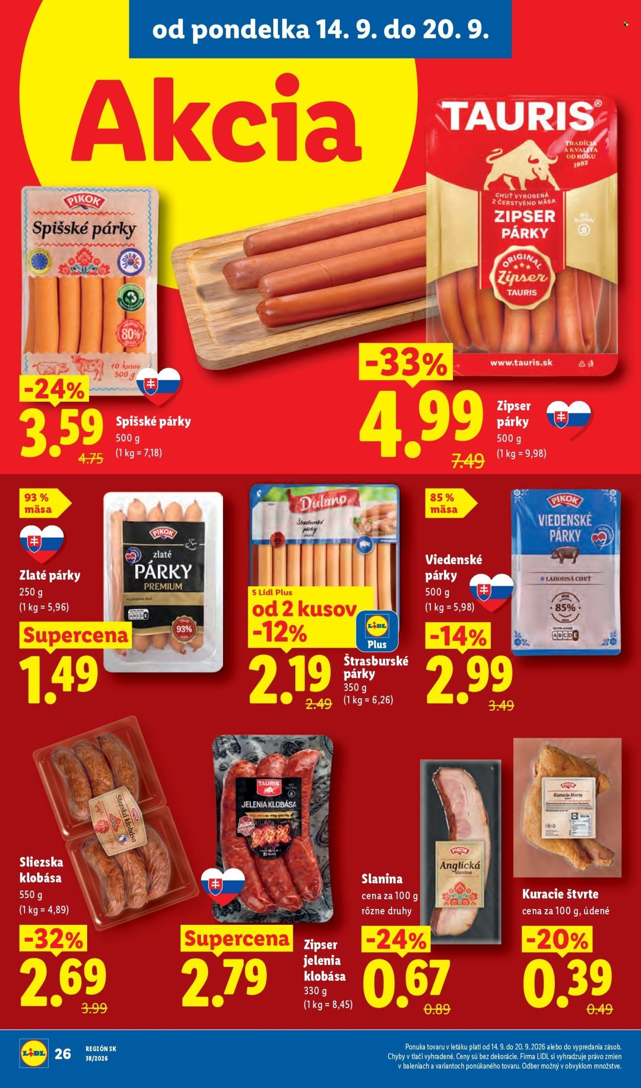 LIDL leták - Od pondelka 14.9.2026