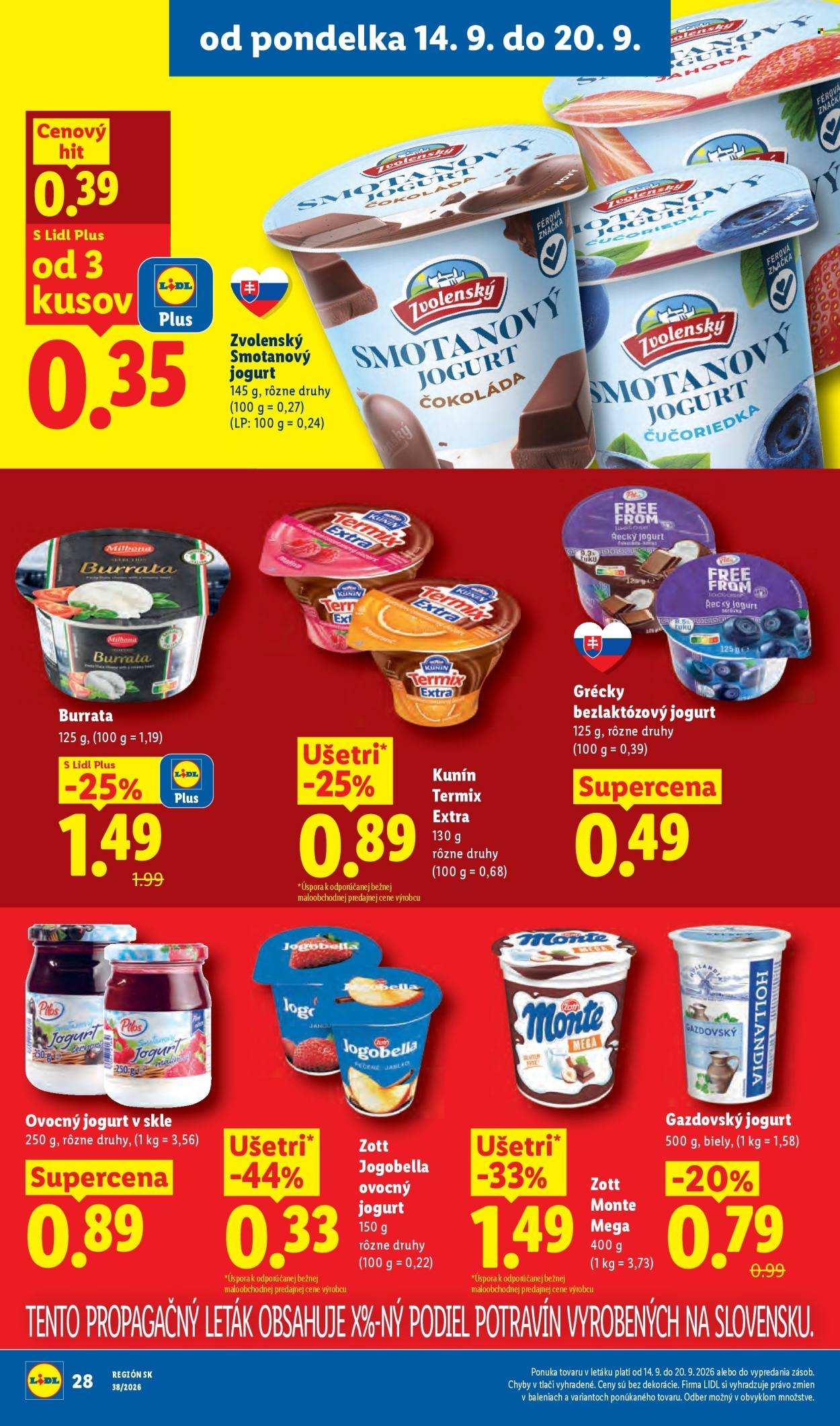 LIDL leták - Od pondelka 14.9.2026