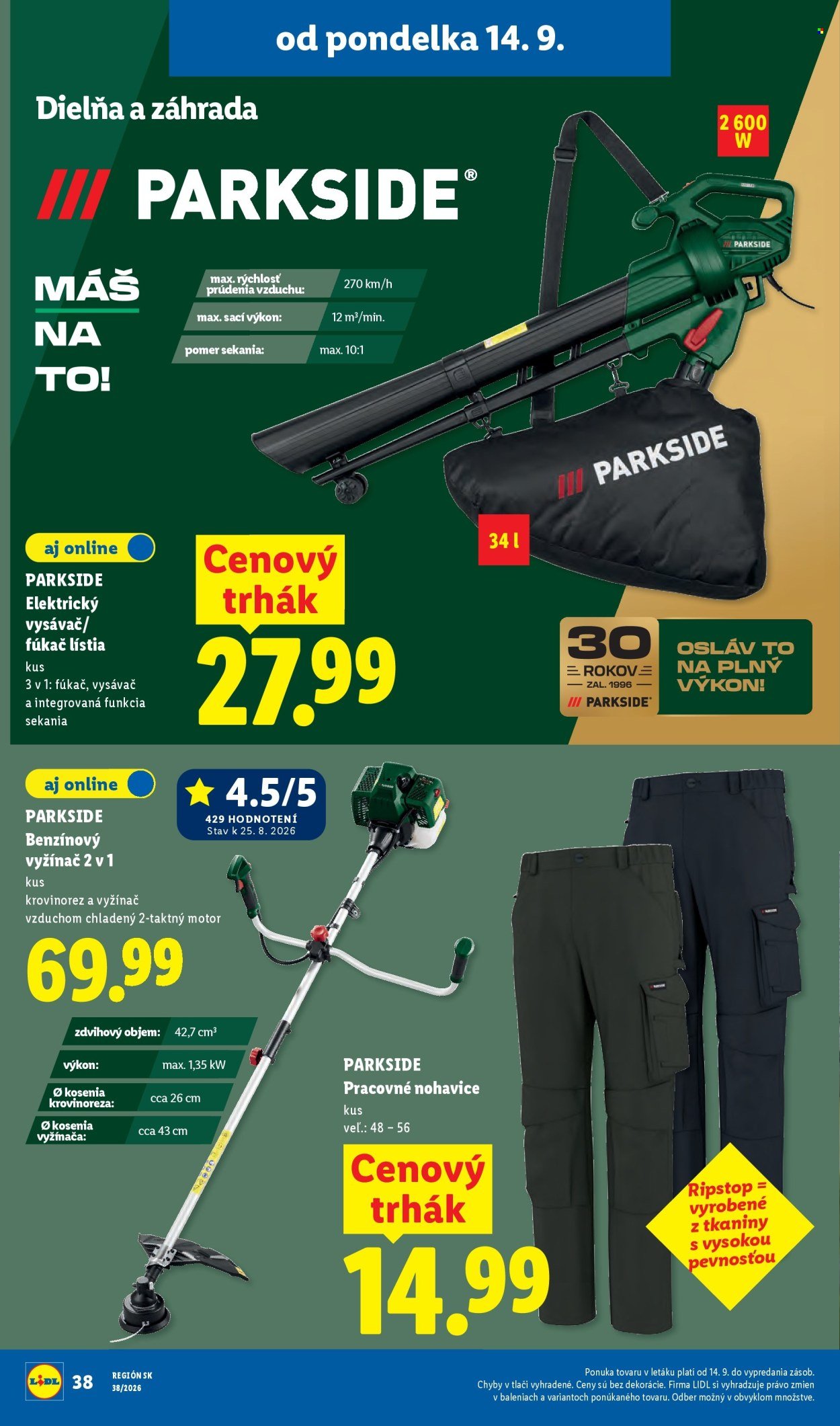 LIDL leták - Od pondelka 14.9.2026