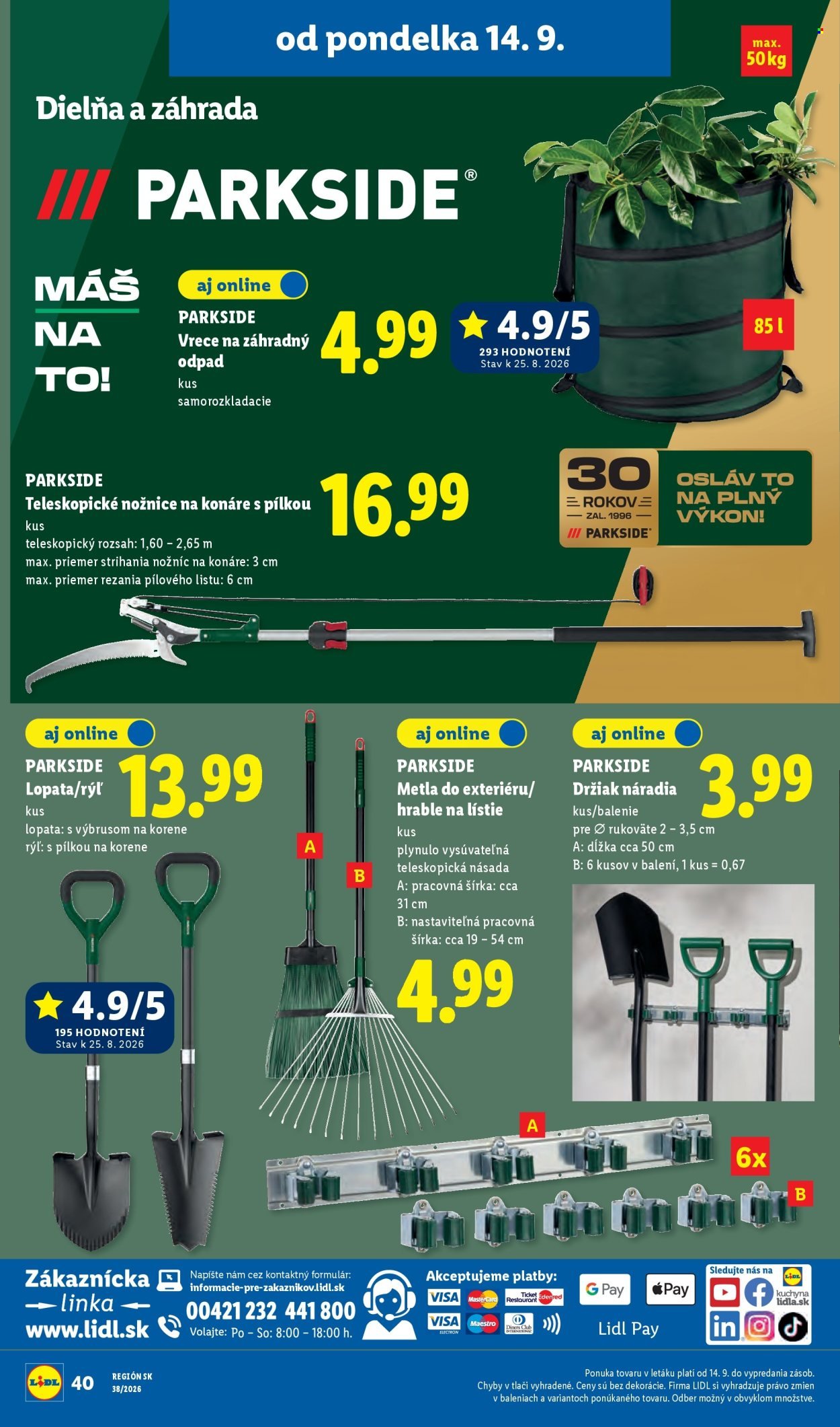 LIDL leták - Od pondelka 14.9.2026