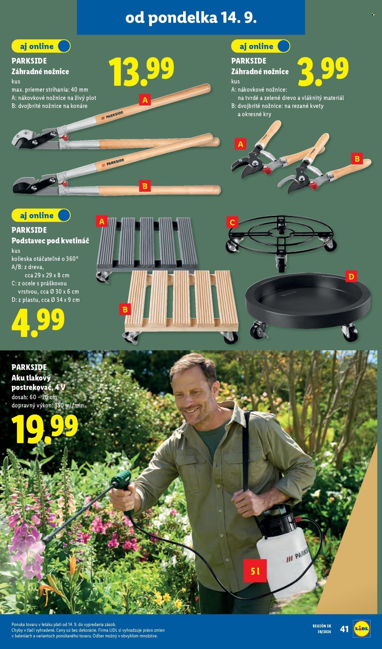 LIDL leták - Od pondelka 14.9.2026