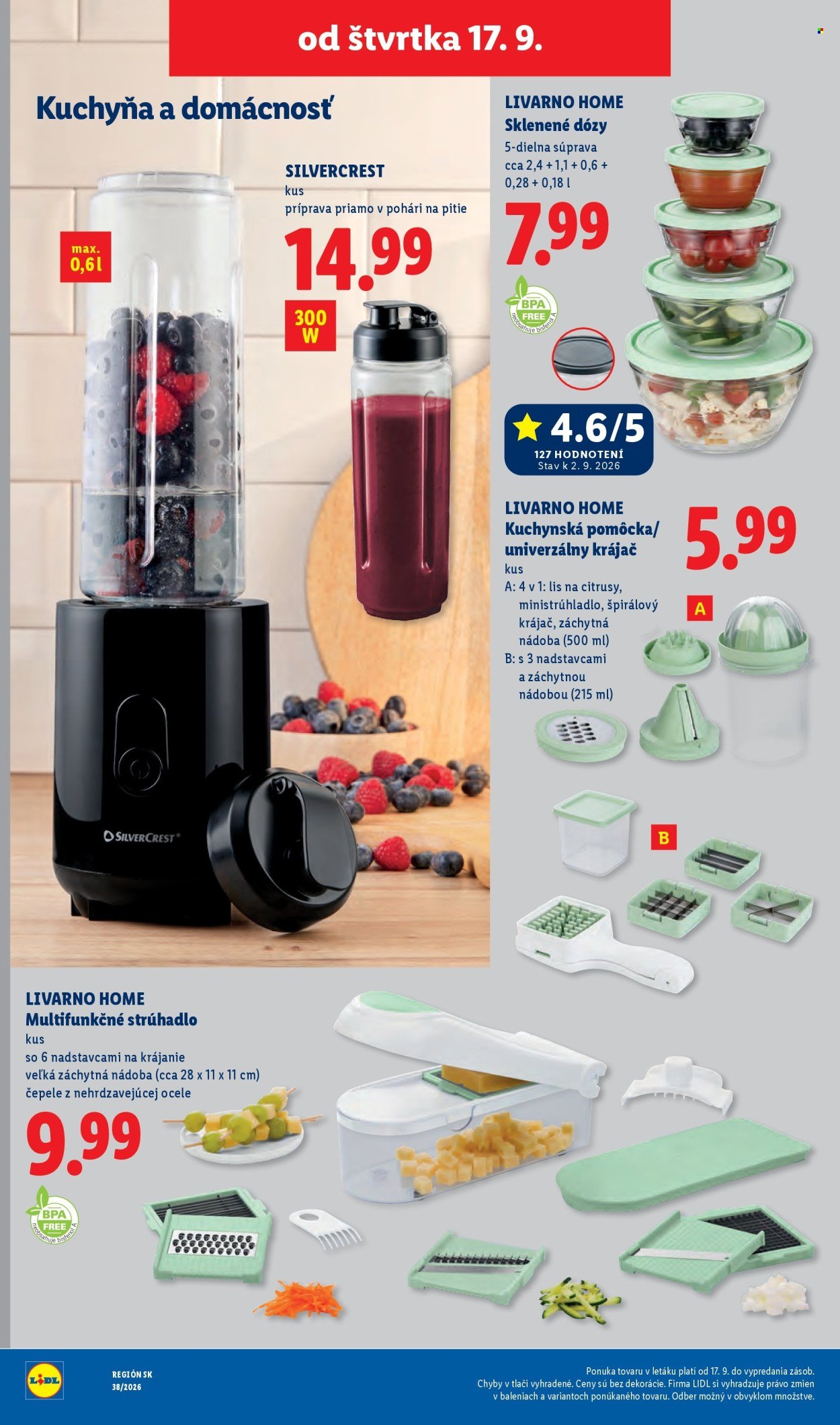 LIDL leták - Od pondelka 14.9.2026