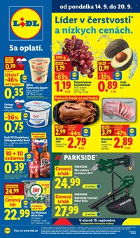 LIDL leták - Od pondelka 14.9.2026