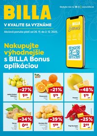 BILLA leták - BILLA Bonus (2025-11-26 - 2025-12-02)