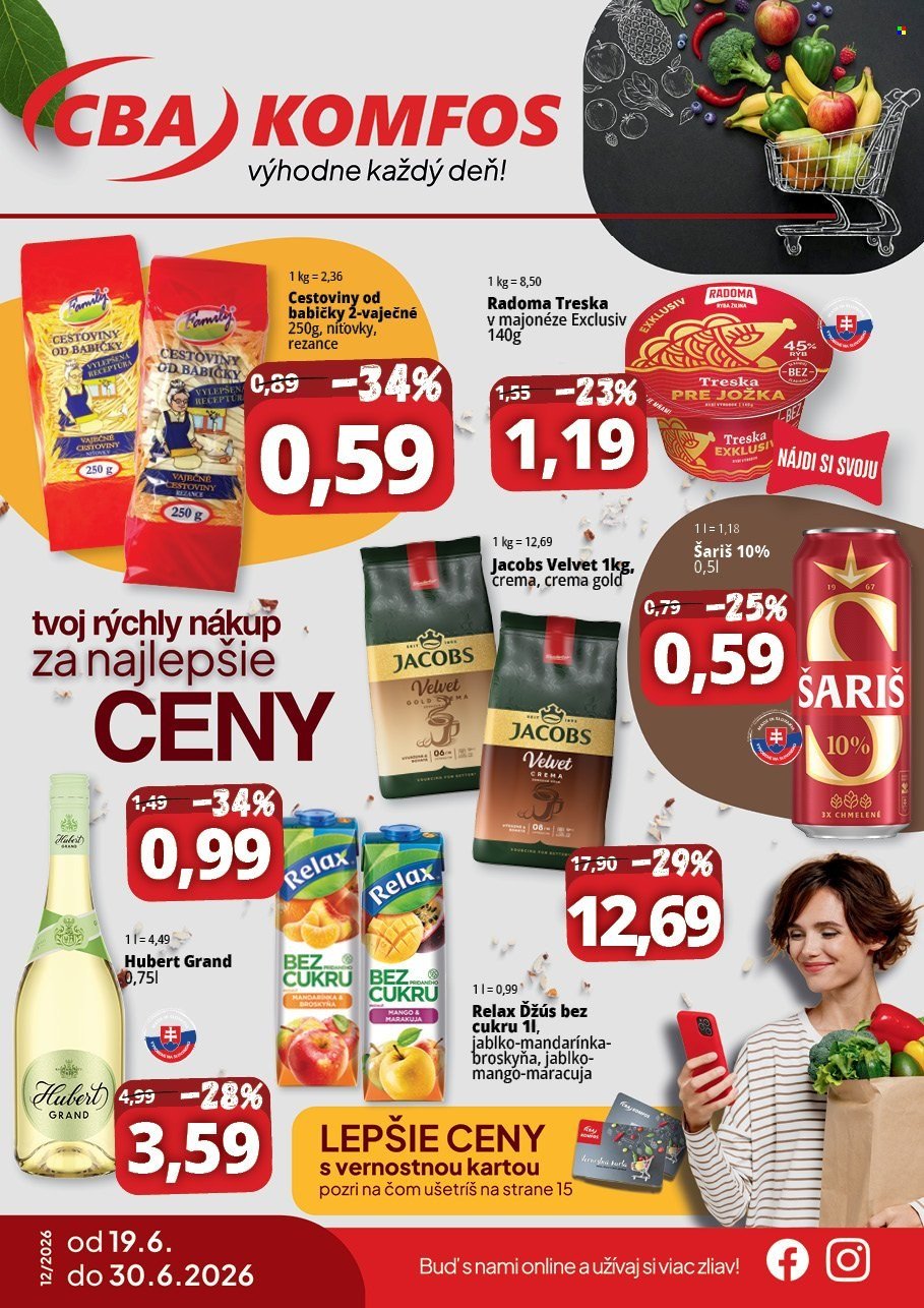 CBA KOMFOS leták - Výhodná ponuka - opäť lacnejšie
