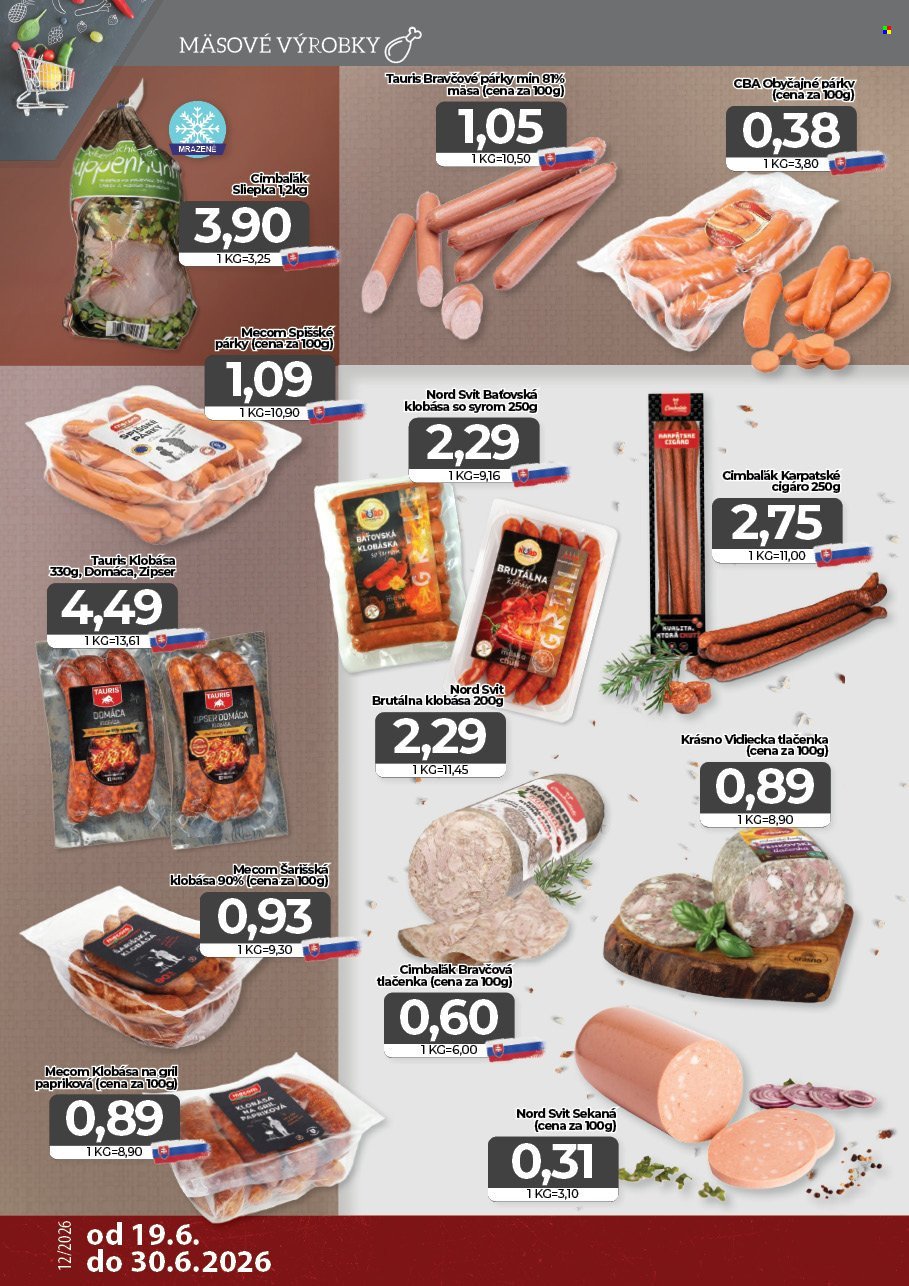 CBA KOMFOS leták - Výhodná ponuka - opäť lacnejšie