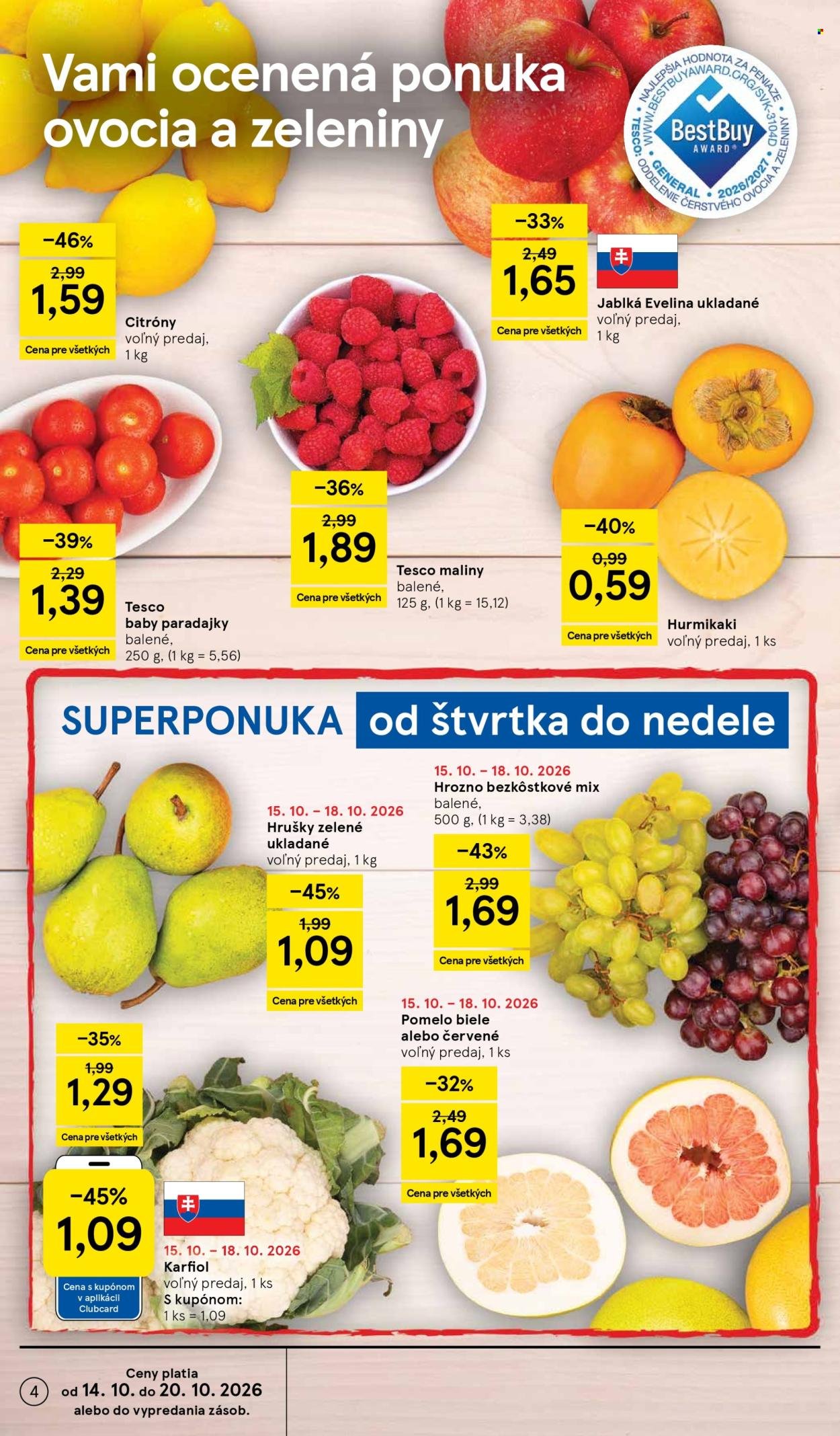 TESCO leták - Od stredy 14.10.2026