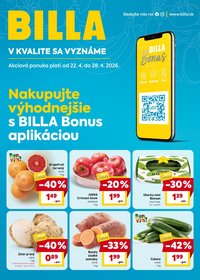 BILLA leták - Bonus leták (2026-04-22 - 2026-04-28)