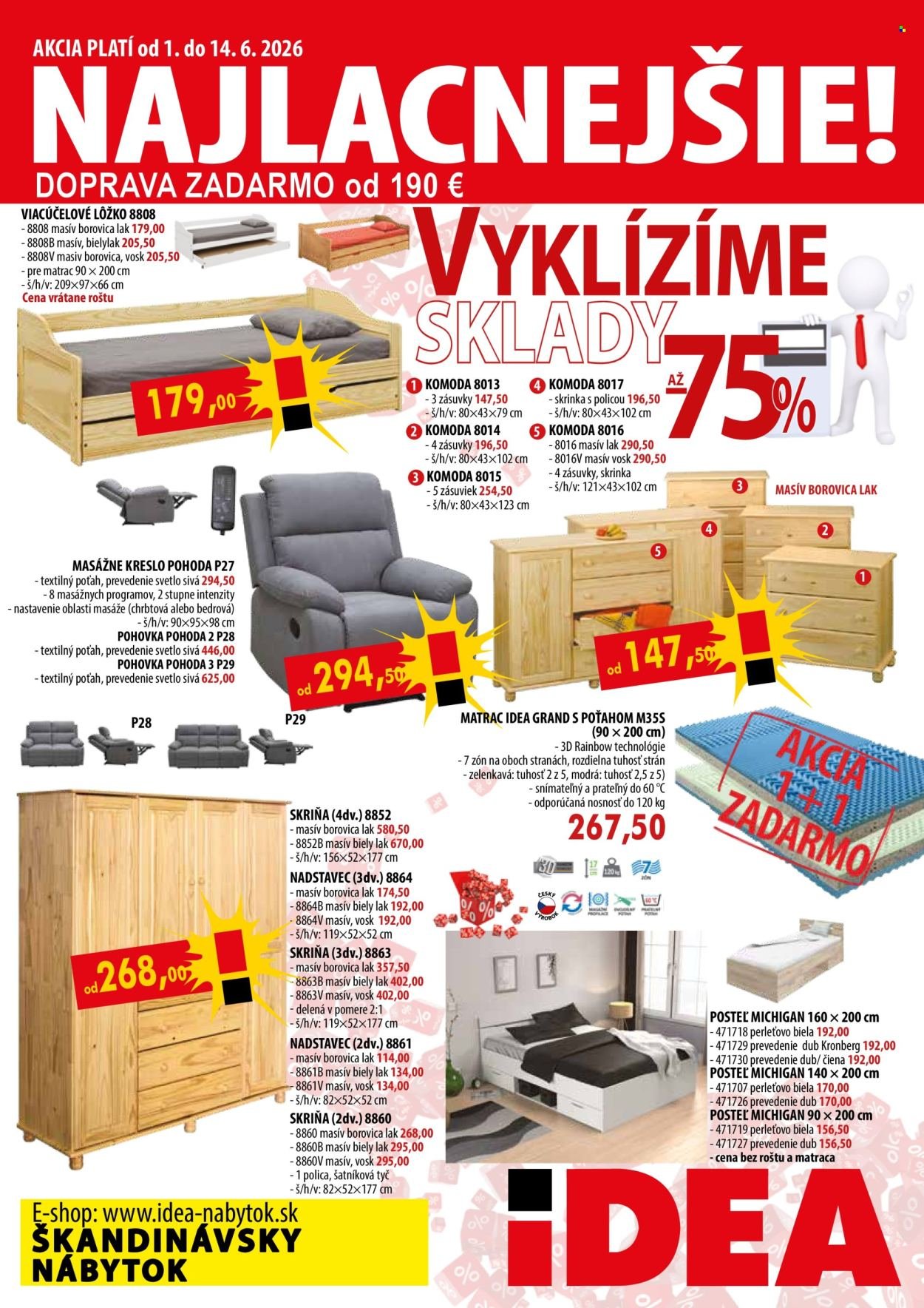 IDEA NÁBYTOK leták - Od pondelka 1.6.2026