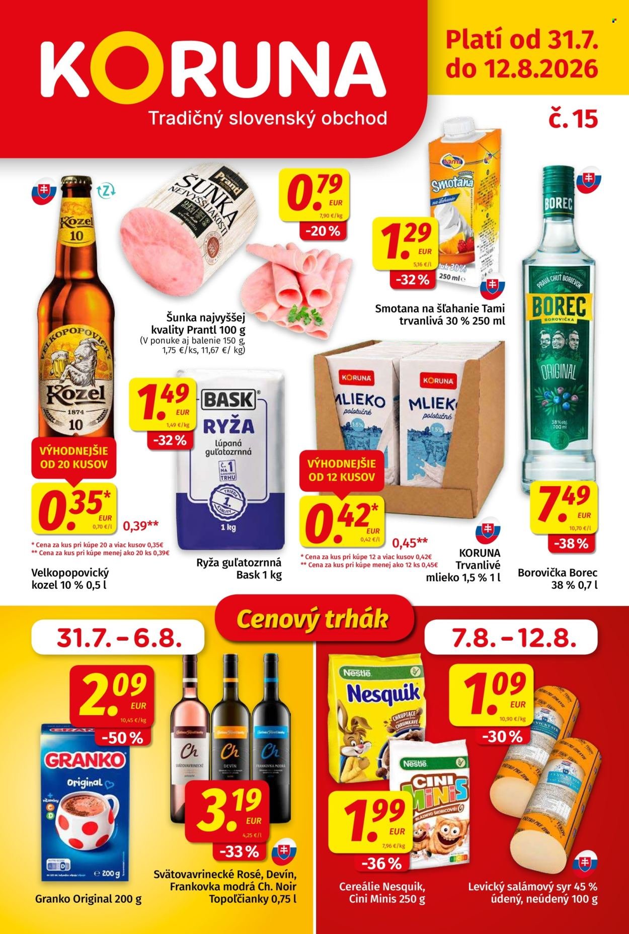 POTRAVINY KORUNA leták - Od piatka 31.7.2026