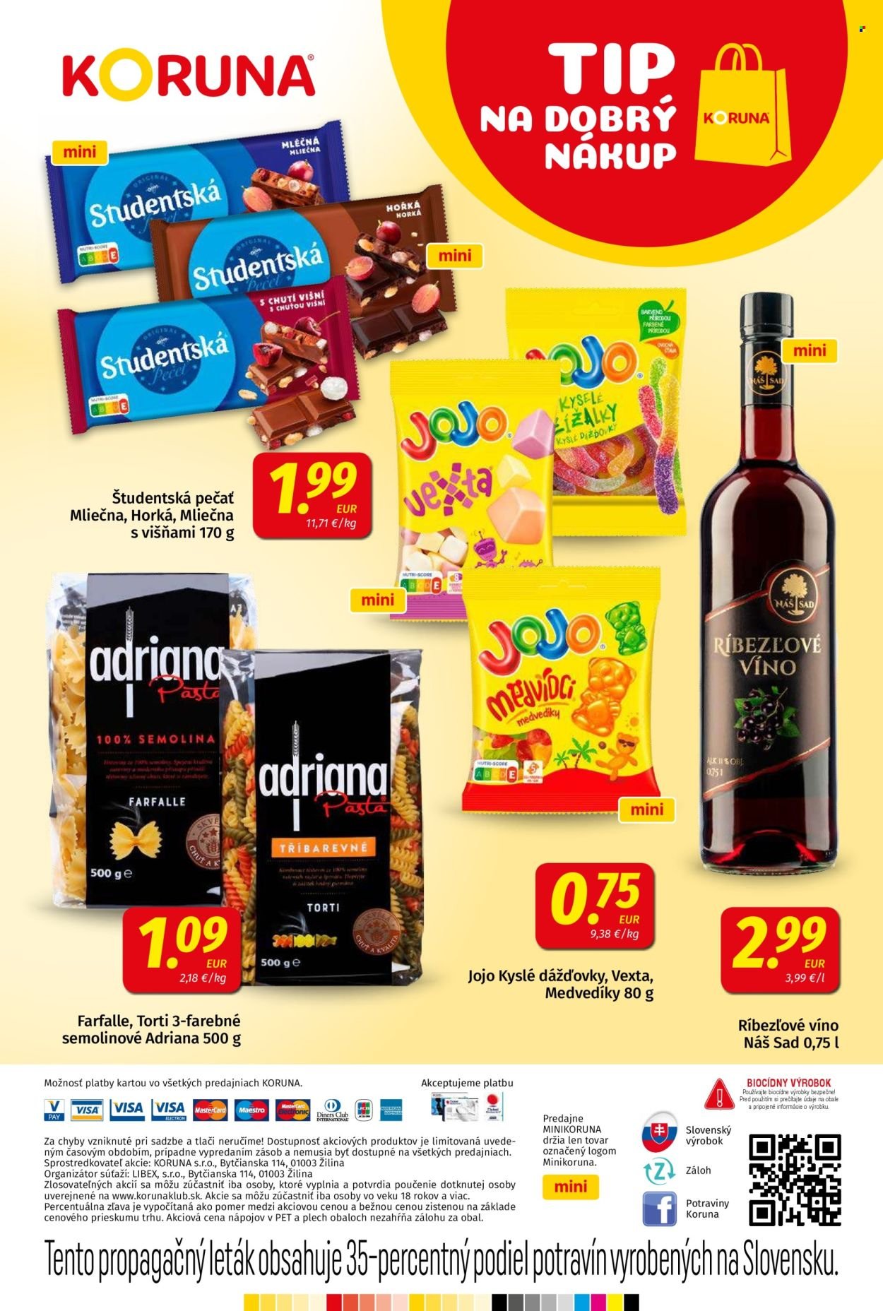 POTRAVINY KORUNA leták - Od piatka 31.7.2026