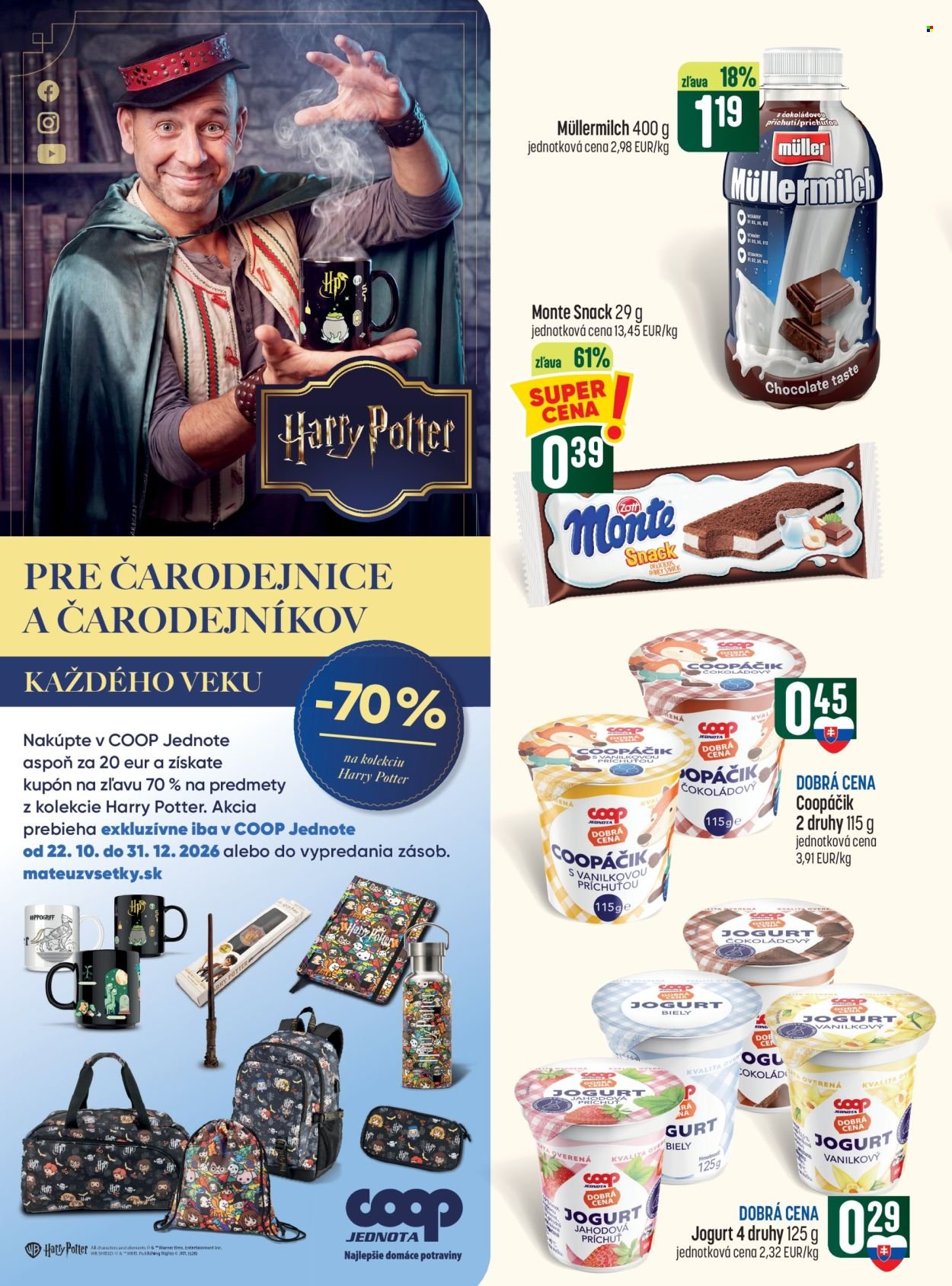 COOP JEDNOTA leták - Od štvrtka 22.10.2026