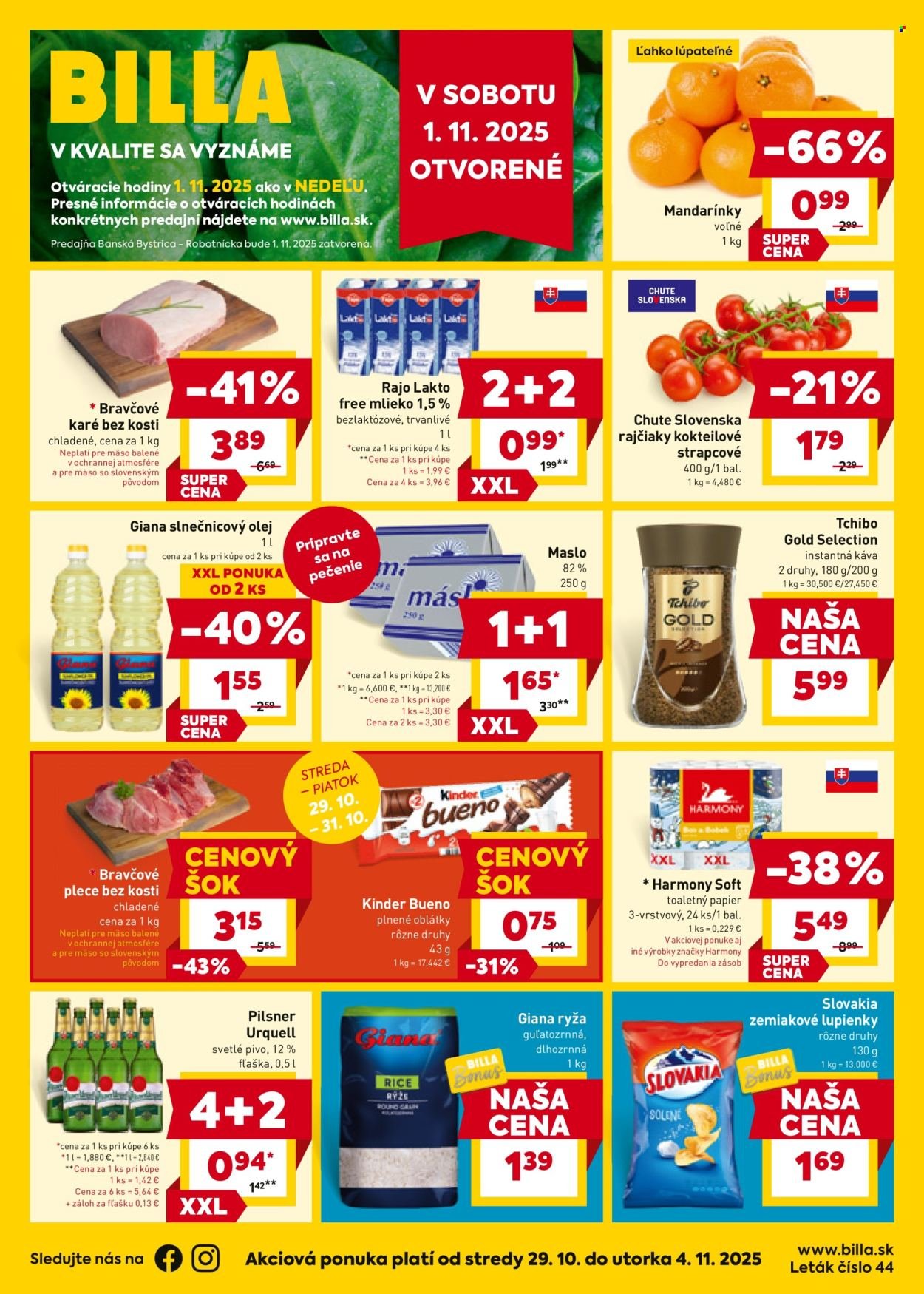 BILLA leták - Od stredy 29.10.2025 (2025-10-29 - 2025-11-04) | 1