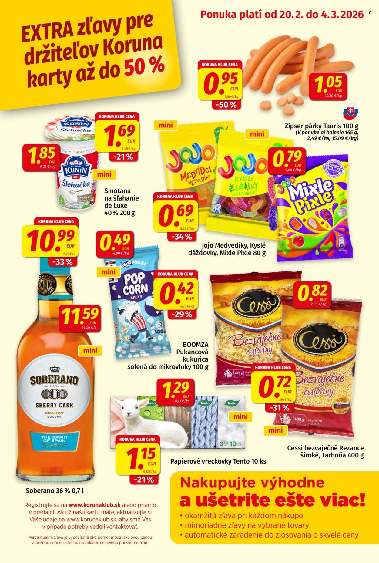 POTRAVINY KORUNA leták - Od piatka 20.2.2026 (2026-02-20 - 2026-03-04) | 1