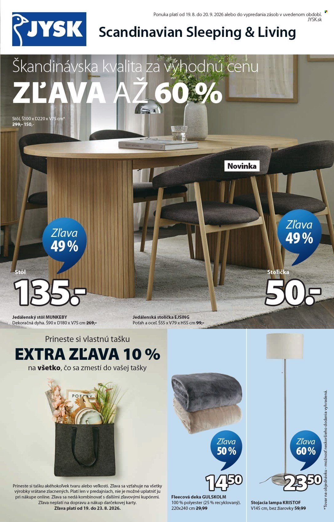 JYSK leták - Od stredy 19.8.2026