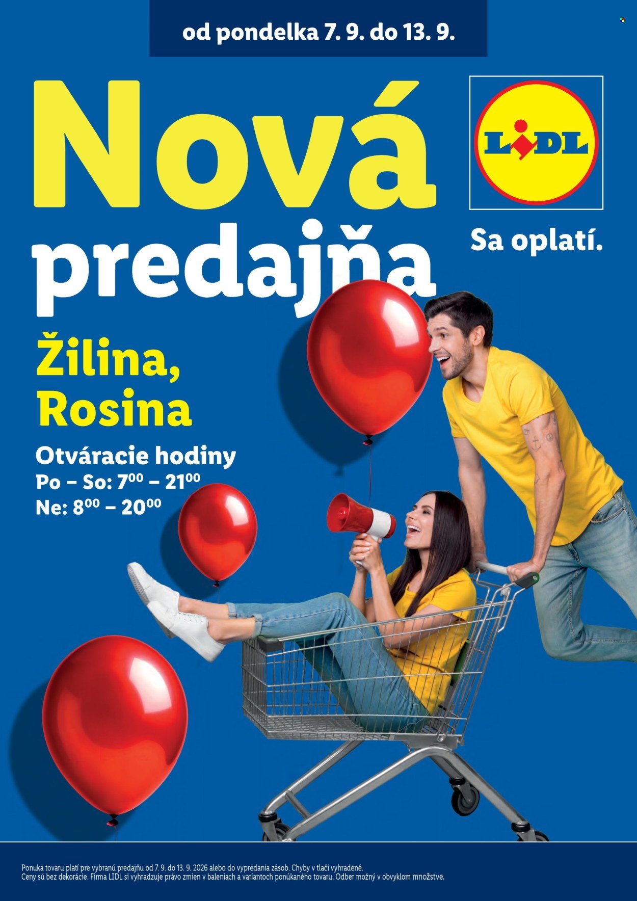 LIDL leták - Nová predajňa Žilina Rosina