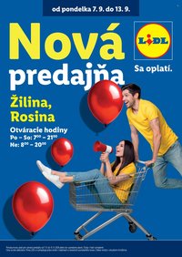 LIDL leták - Nová predajňa Žilina Rosina