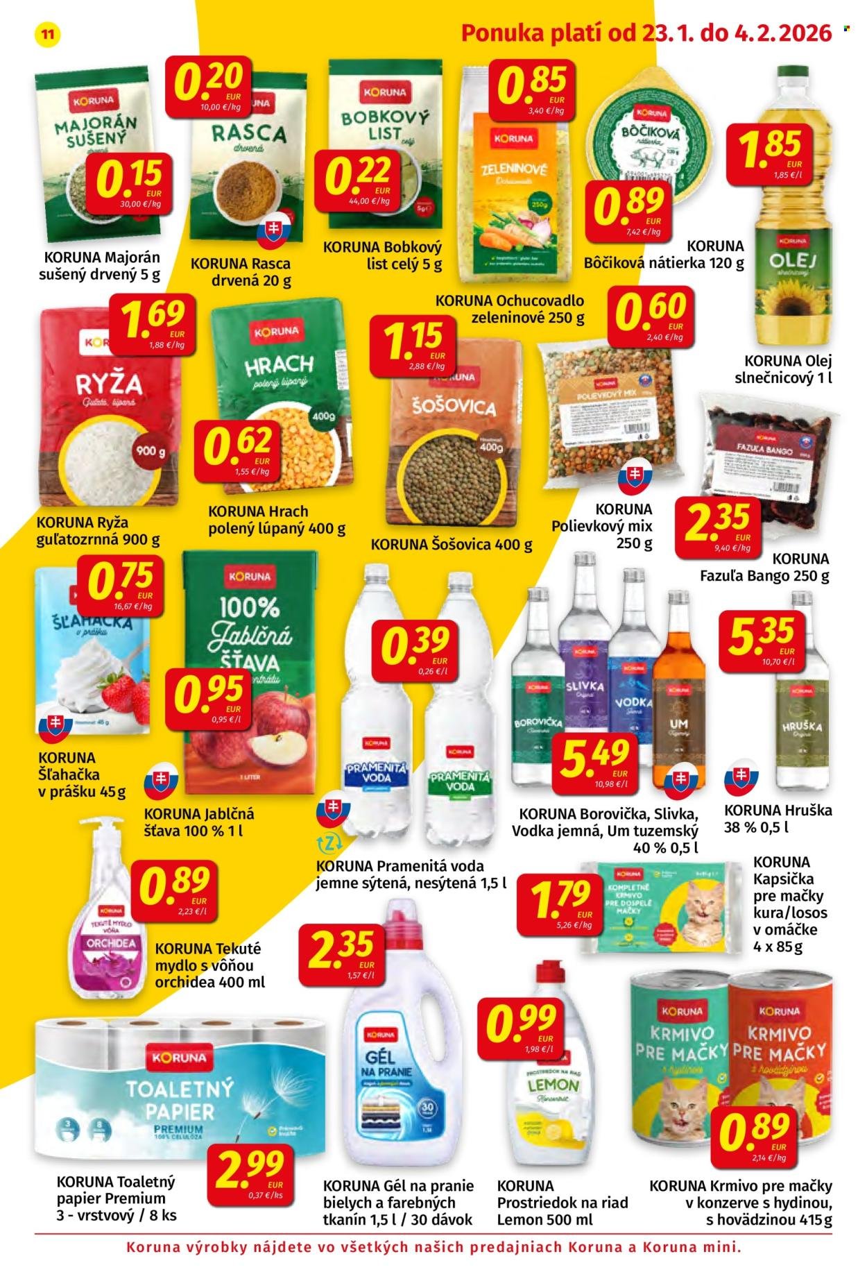 POTRAVINY KORUNA leták - Od piatka 23.1.2026 (2026-01-23 - 2026-02-04) | 11
