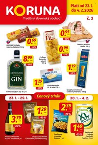 POTRAVINY KORUNA leták - Od piatka 23.1.2026 (2026-01-23 - 2026-02-04)