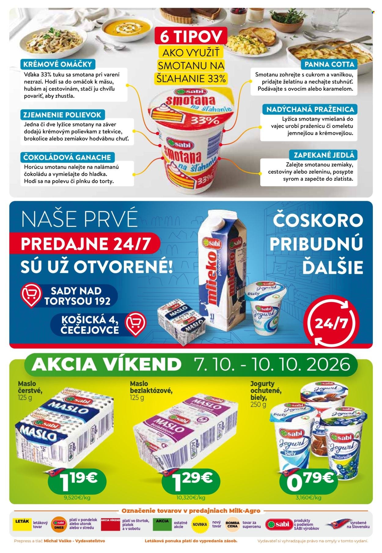 MILK AGRO leták - Od stredy 7.10.2026