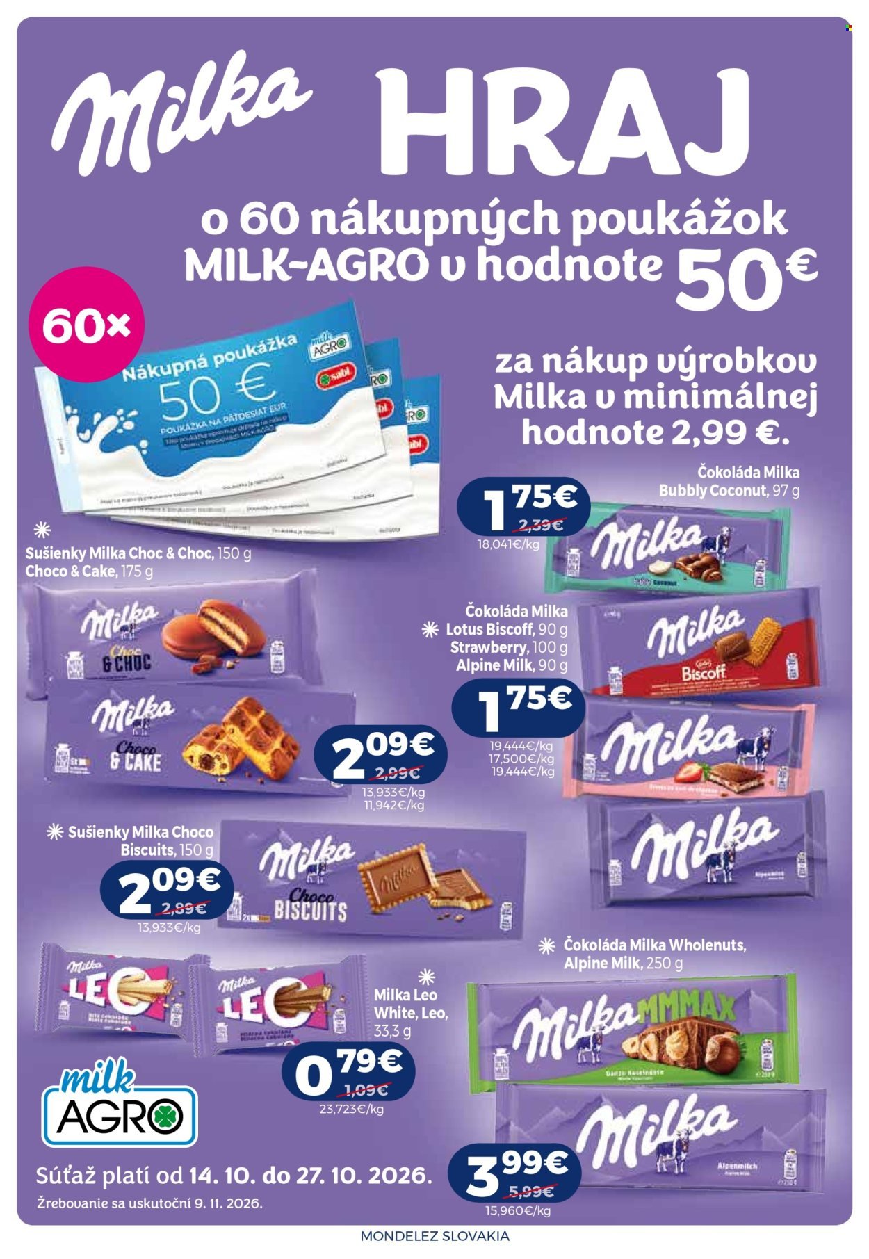 MILK AGRO leták - Od stredy 7.10.2026