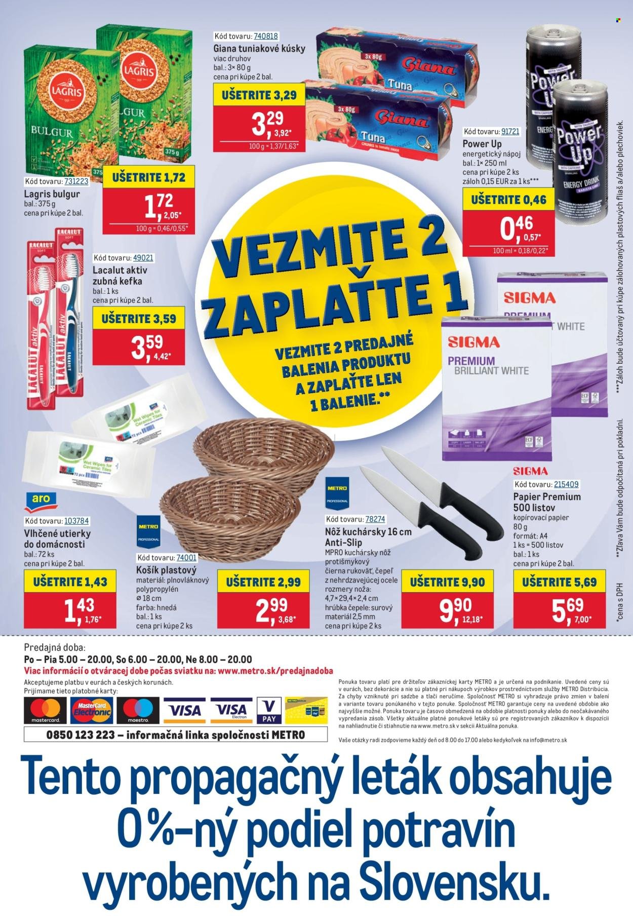 METRO leták - Vezmite 2 Zaplaťte 1