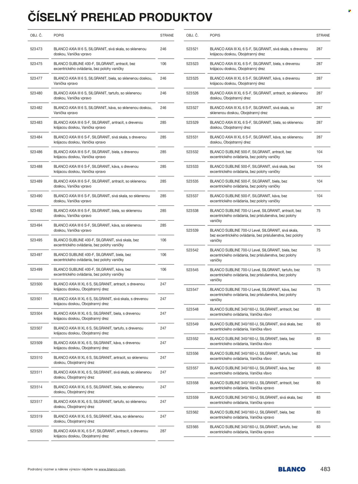 BLANCO leták - Od stredy 1.1.2025 (2025-01-01 - 2025-12-31) | 483