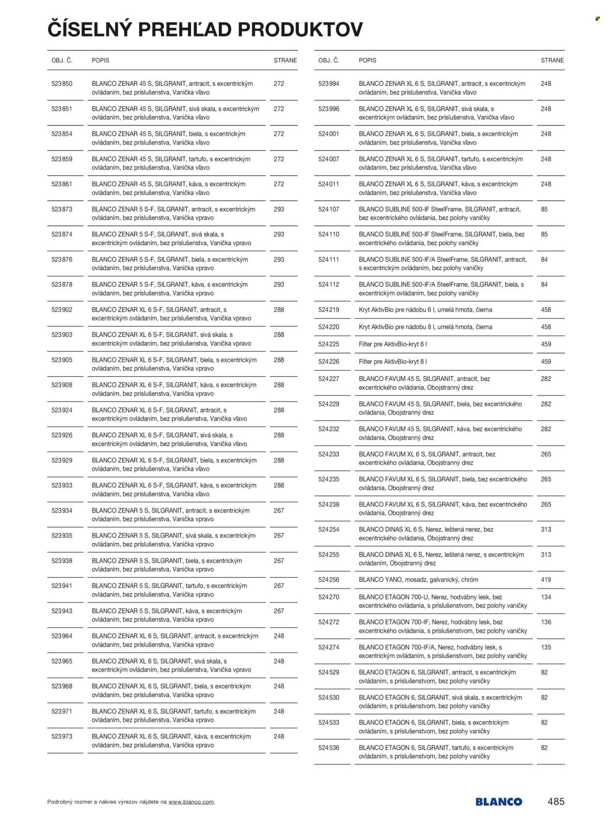 BLANCO leták - Od stredy 1.1.2025 (2025-01-01 - 2025-12-31) | 485