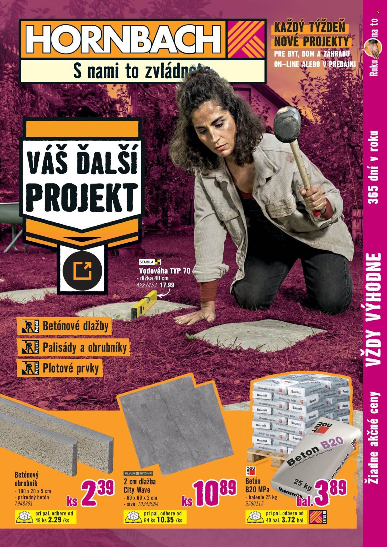 HORNBACH leták - Váš ďalší projekt - Zahradné stavebniny