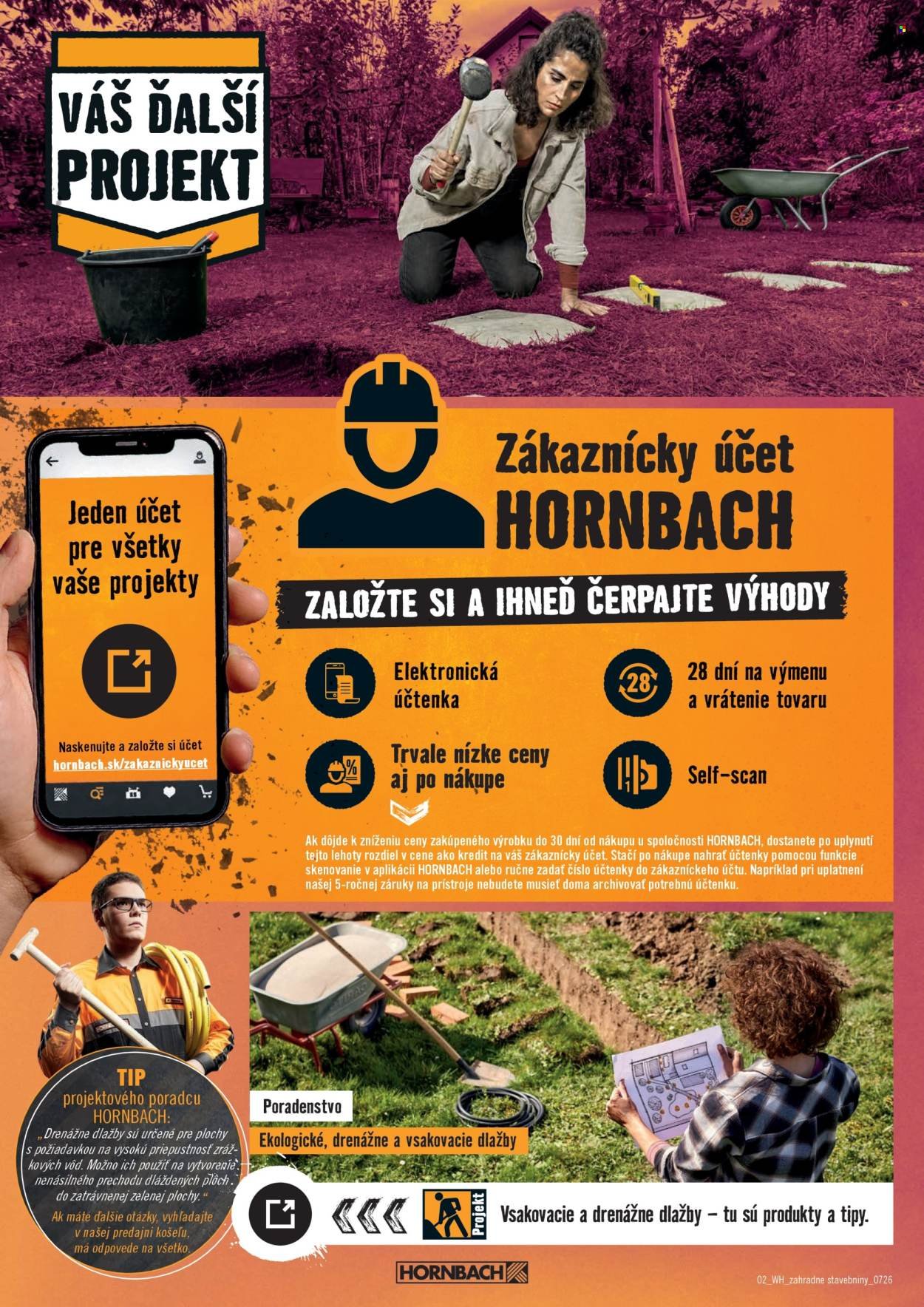 HORNBACH leták - Váš ďalší projekt - Zahradné stavebniny