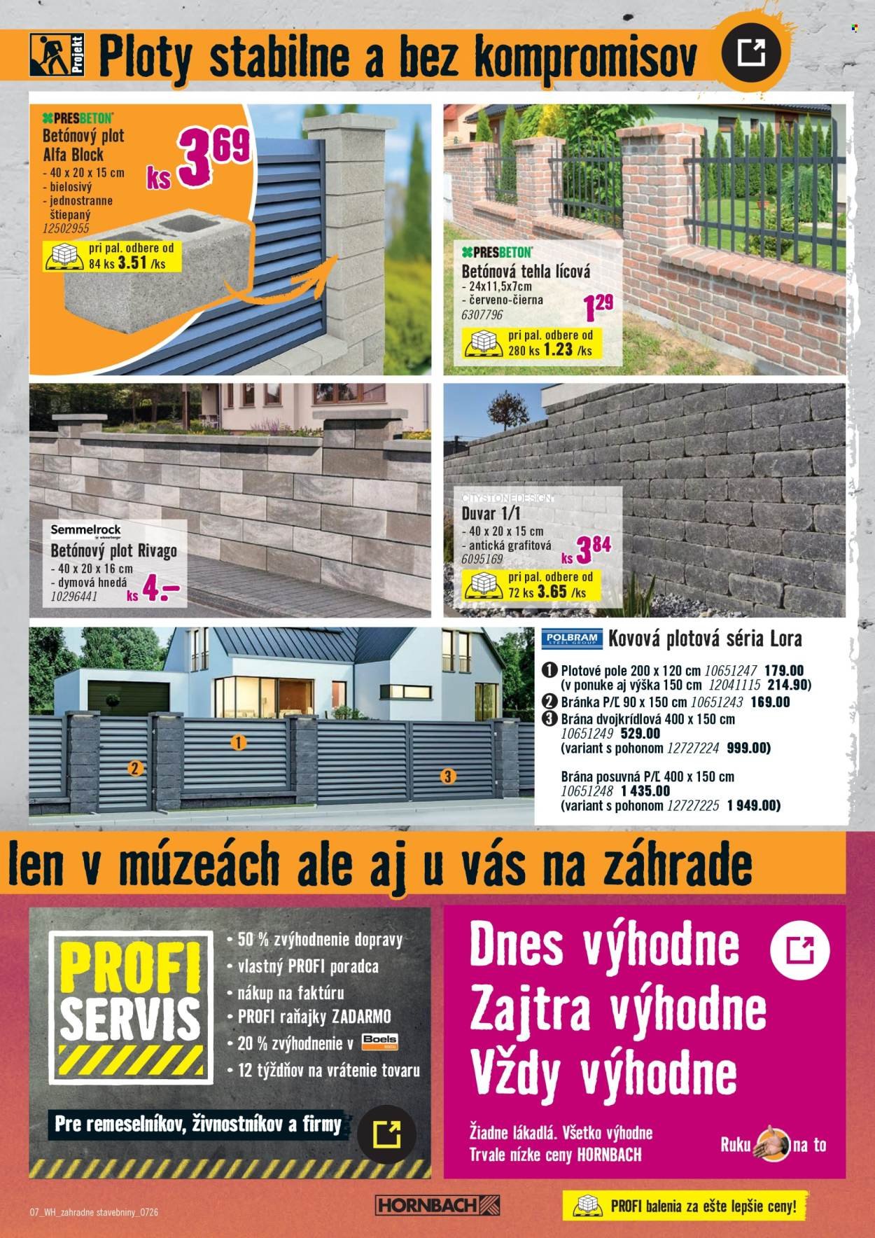 HORNBACH leták - Váš ďalší projekt - Zahradné stavebniny