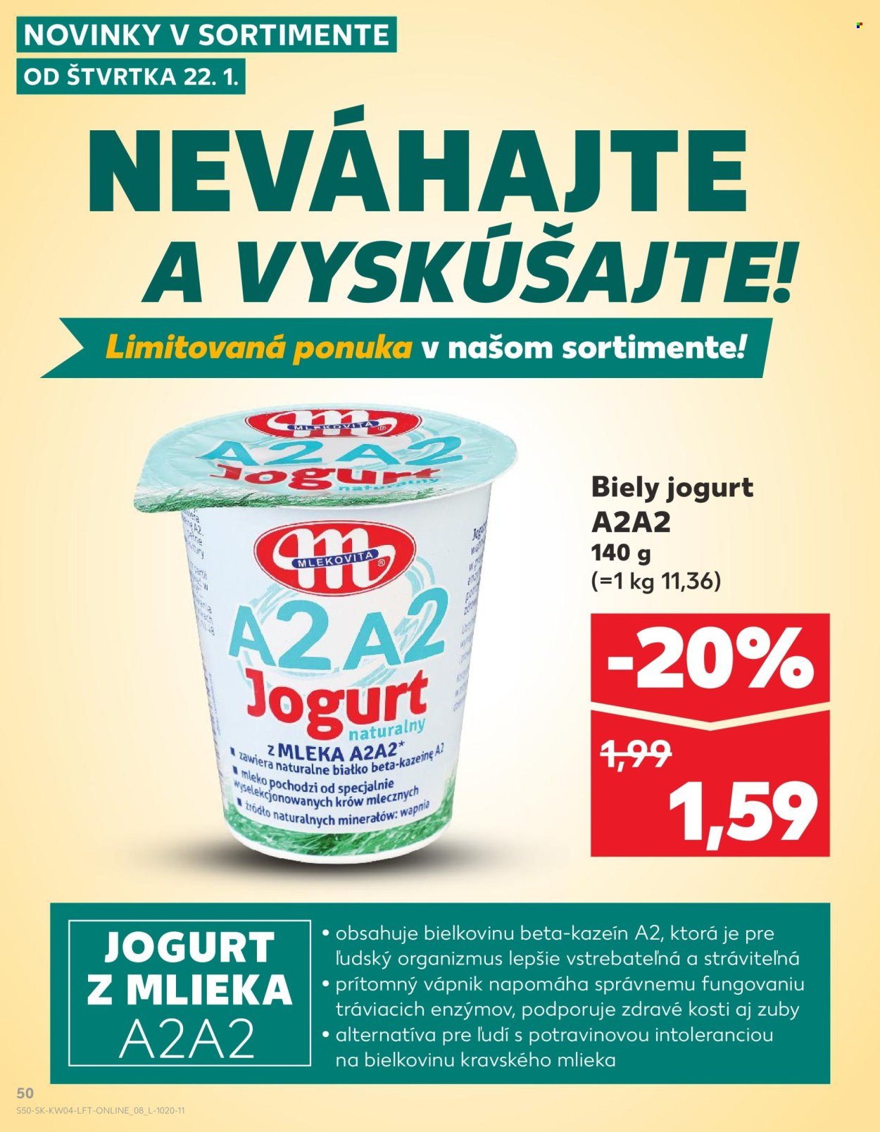 KAUFLAND leták - Od štvrtka 22.1.2026 (2026-01-22 - 2026-01-28) | 50