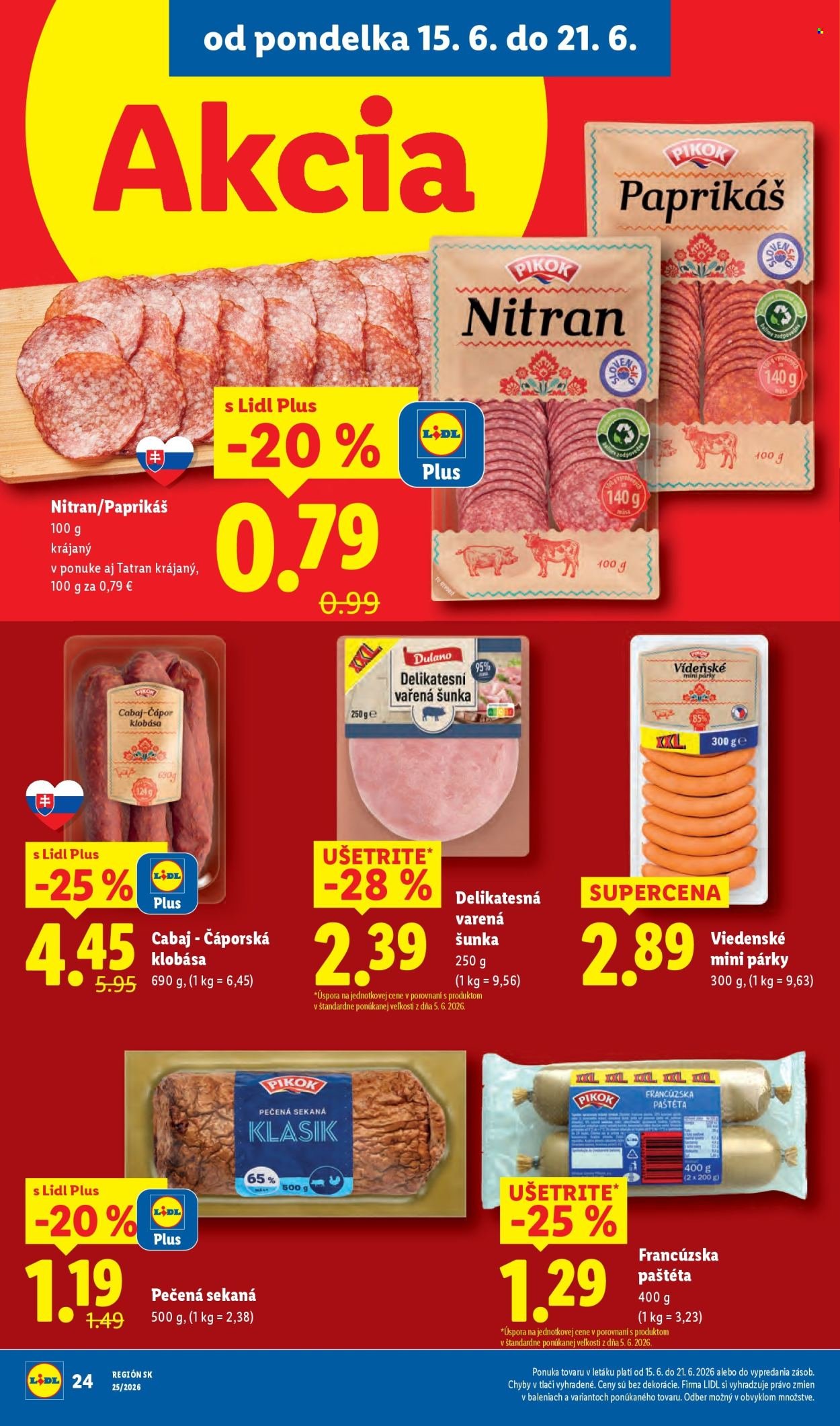 LIDL leták - Od pondelka 15.6.2026